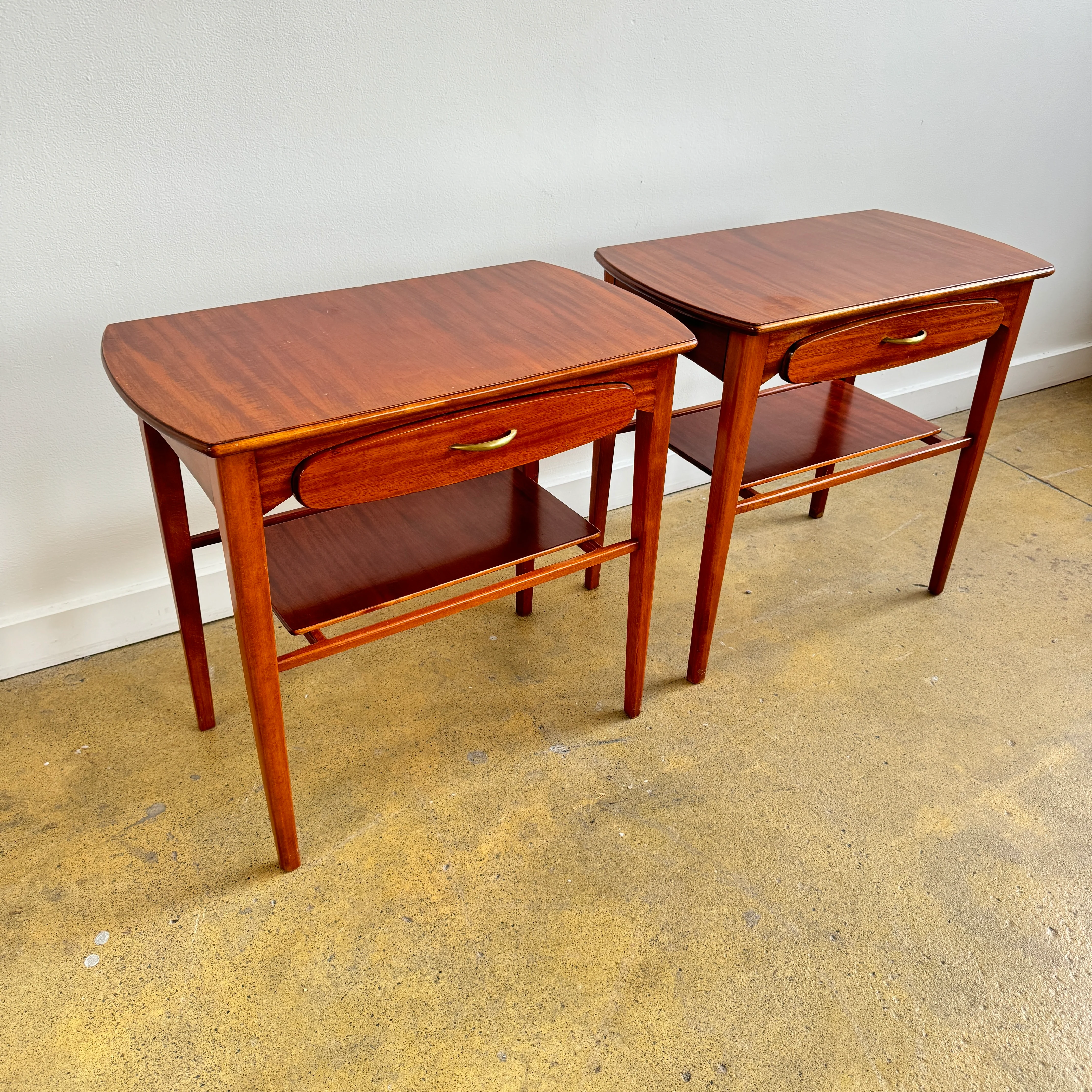 Danish Modern Teakwood Pair of Nightstands - Image 2