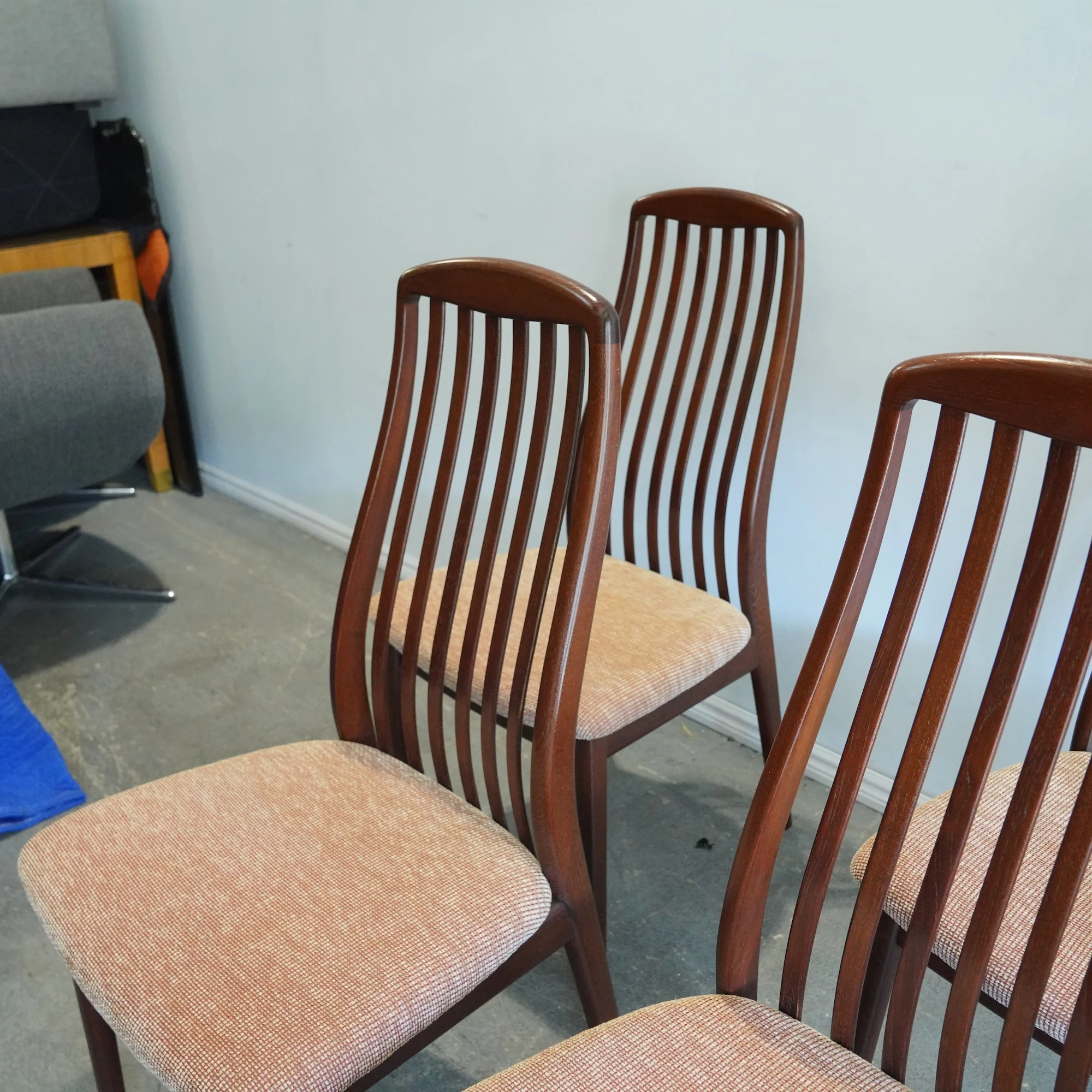 Danish Set of 6 Dining Chairs by Preben Schou Circa 1970's - Image 5