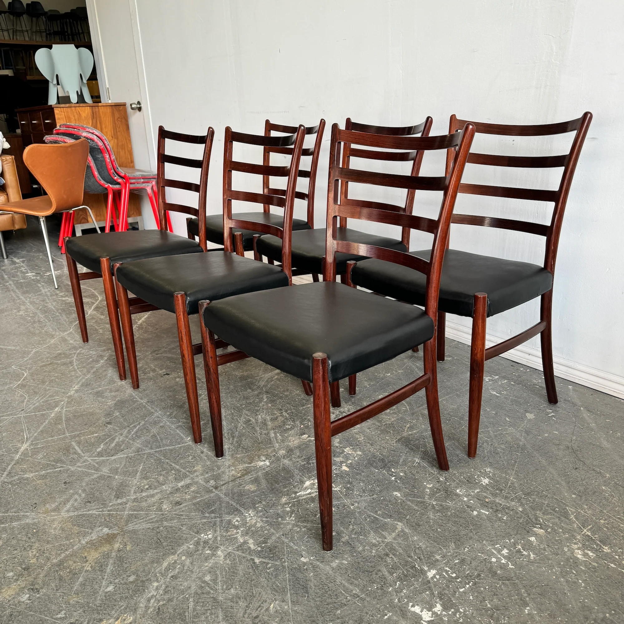 Danish Set of 6 Skovby Mobelfabrik Dining Chairs - Image 2