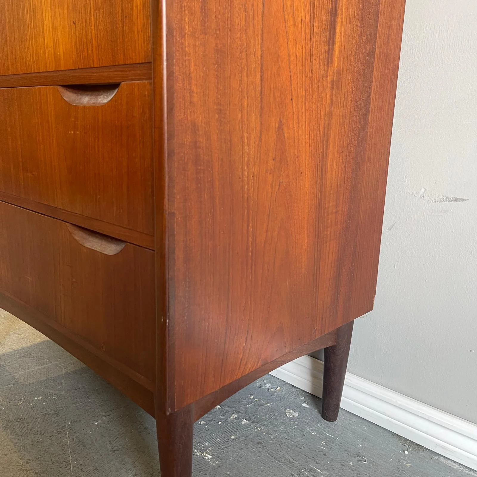 Danish Tall Vintage Teak Chest of Drawers, 1960s - Image 3