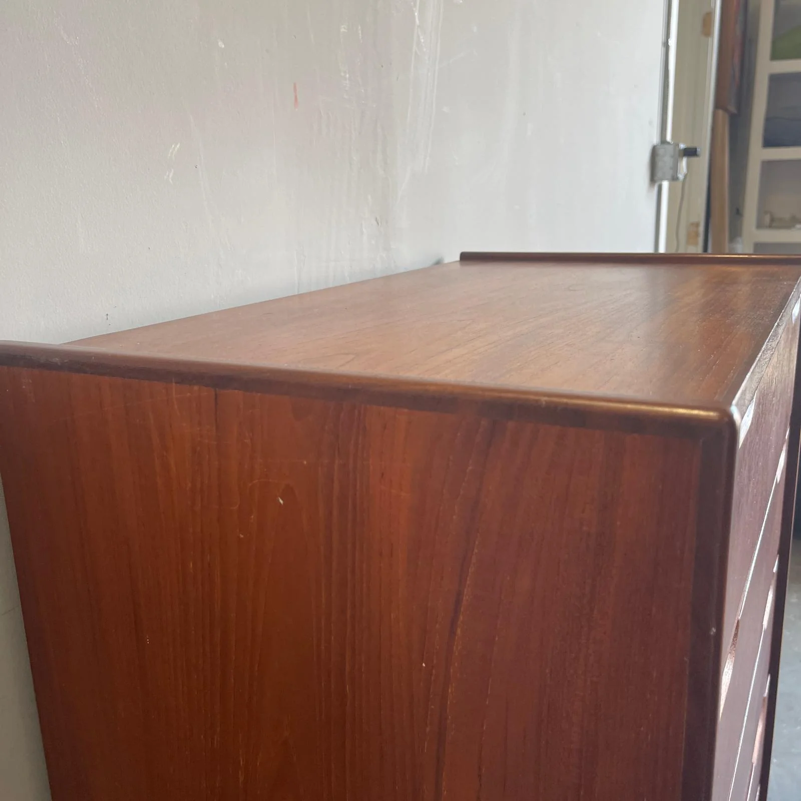 Danish Tall Vintage Teak Chest of Drawers, 1960s - Image 4
