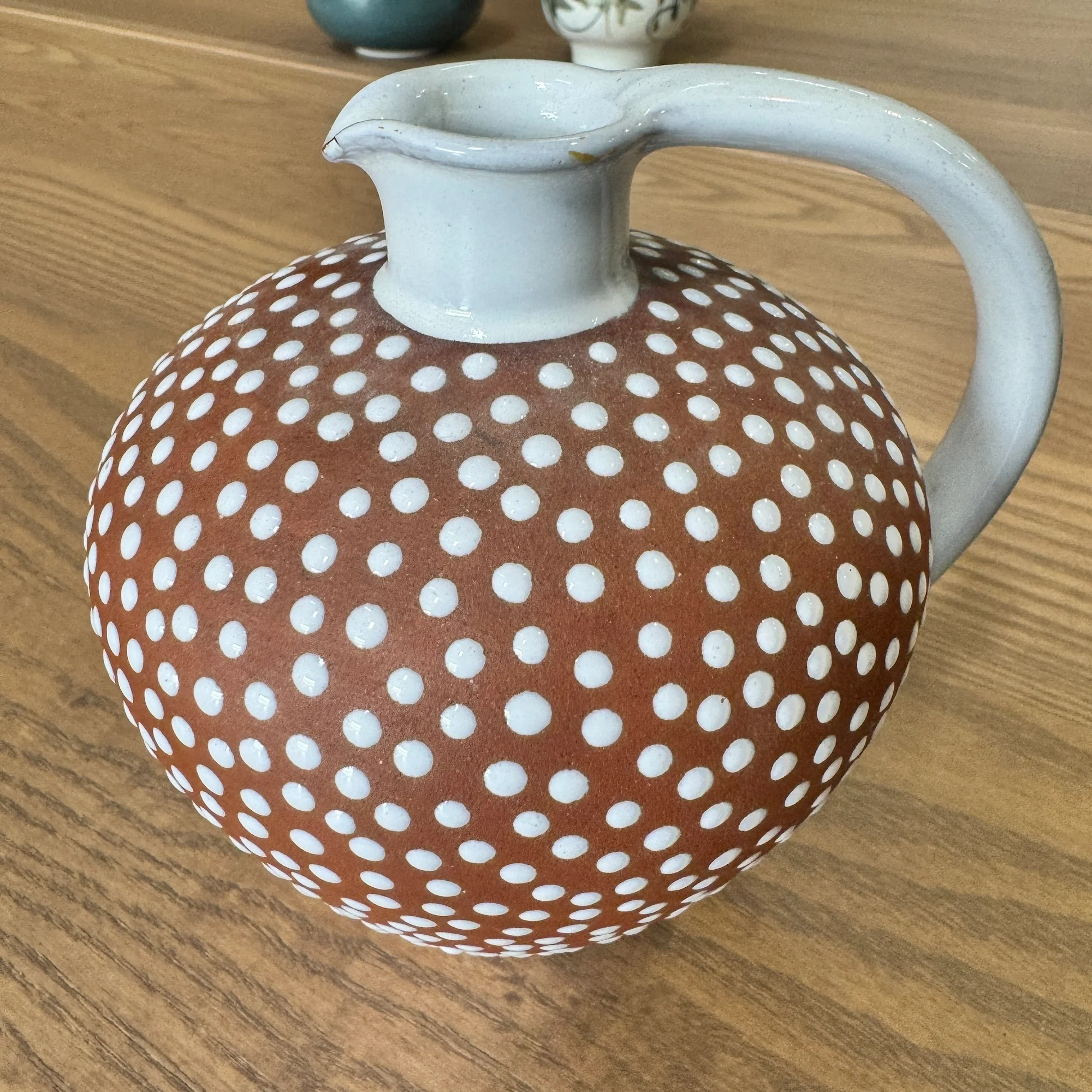 Danish Zeuthen Keramik Denmark Redware Pottery Pitcher - Image 3