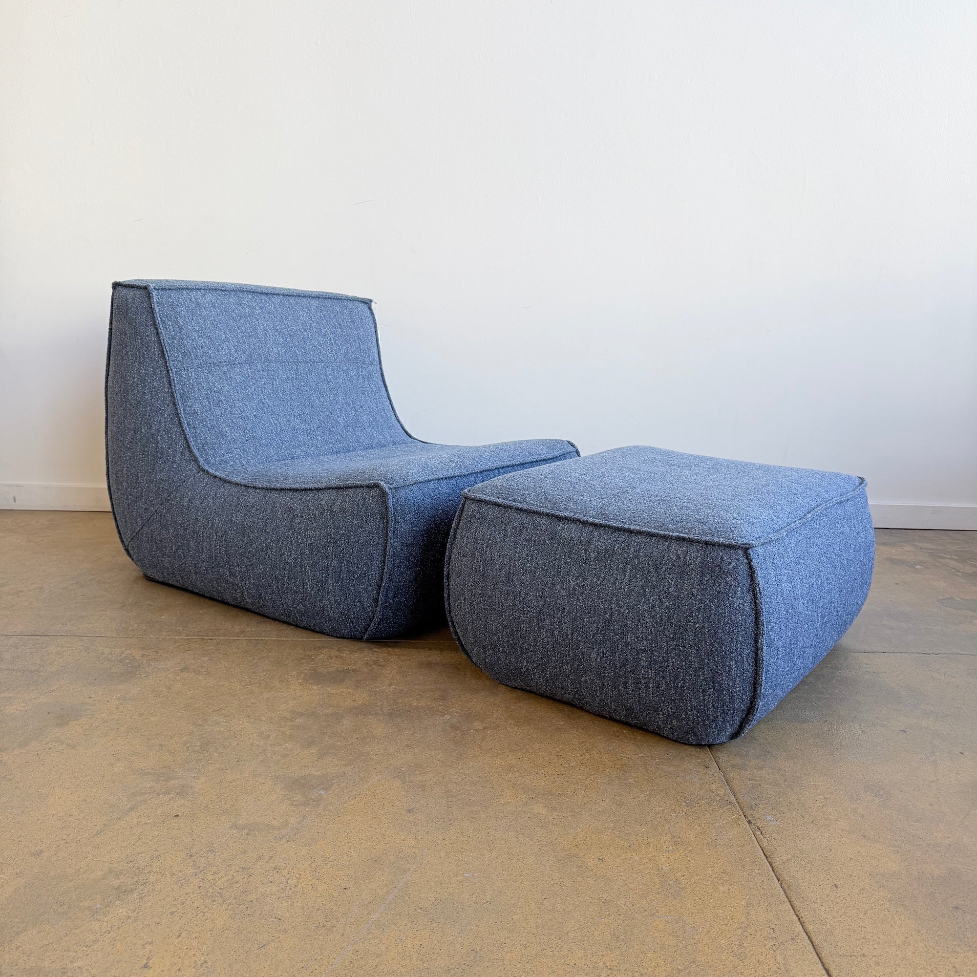 Dellarobbia Rosen Italian Boucle Chair & Ottoman - Image 2