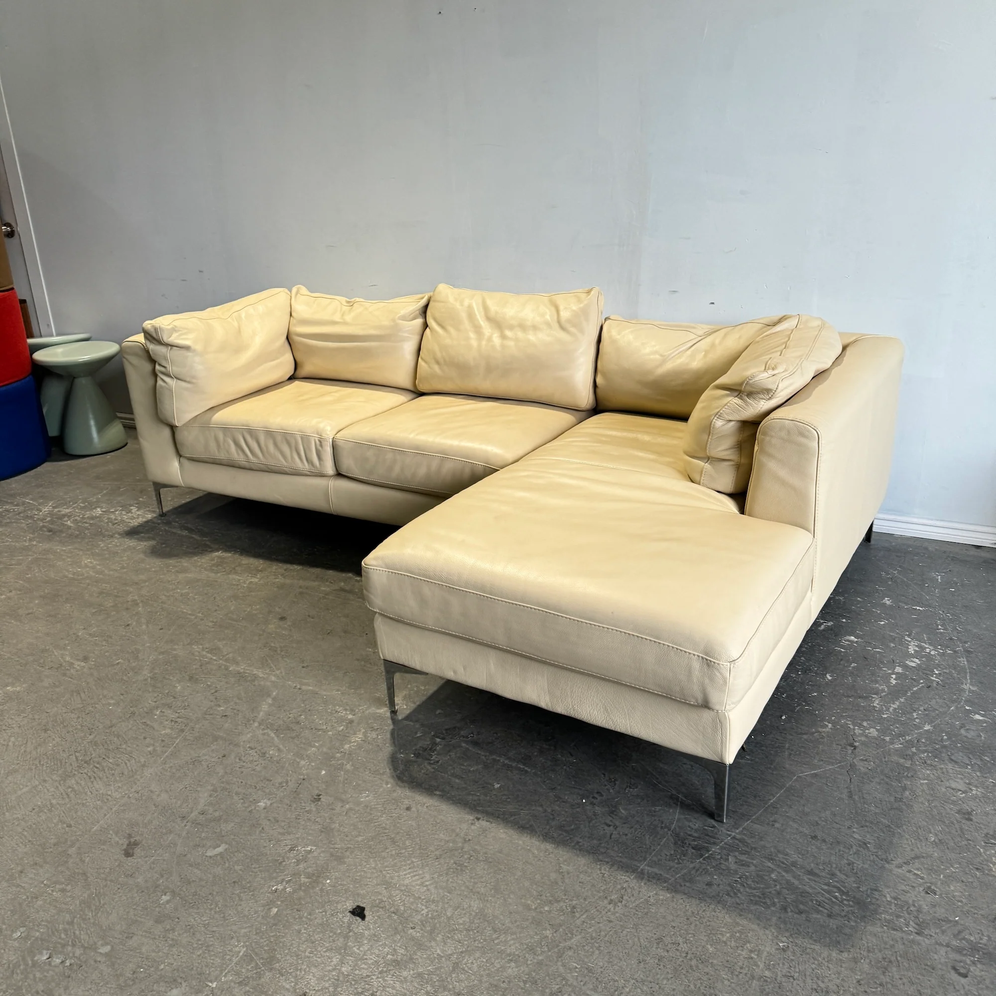 Design Within Reach 2 Piece American Leather Albert Sectional by Ted Boerner - Image 3