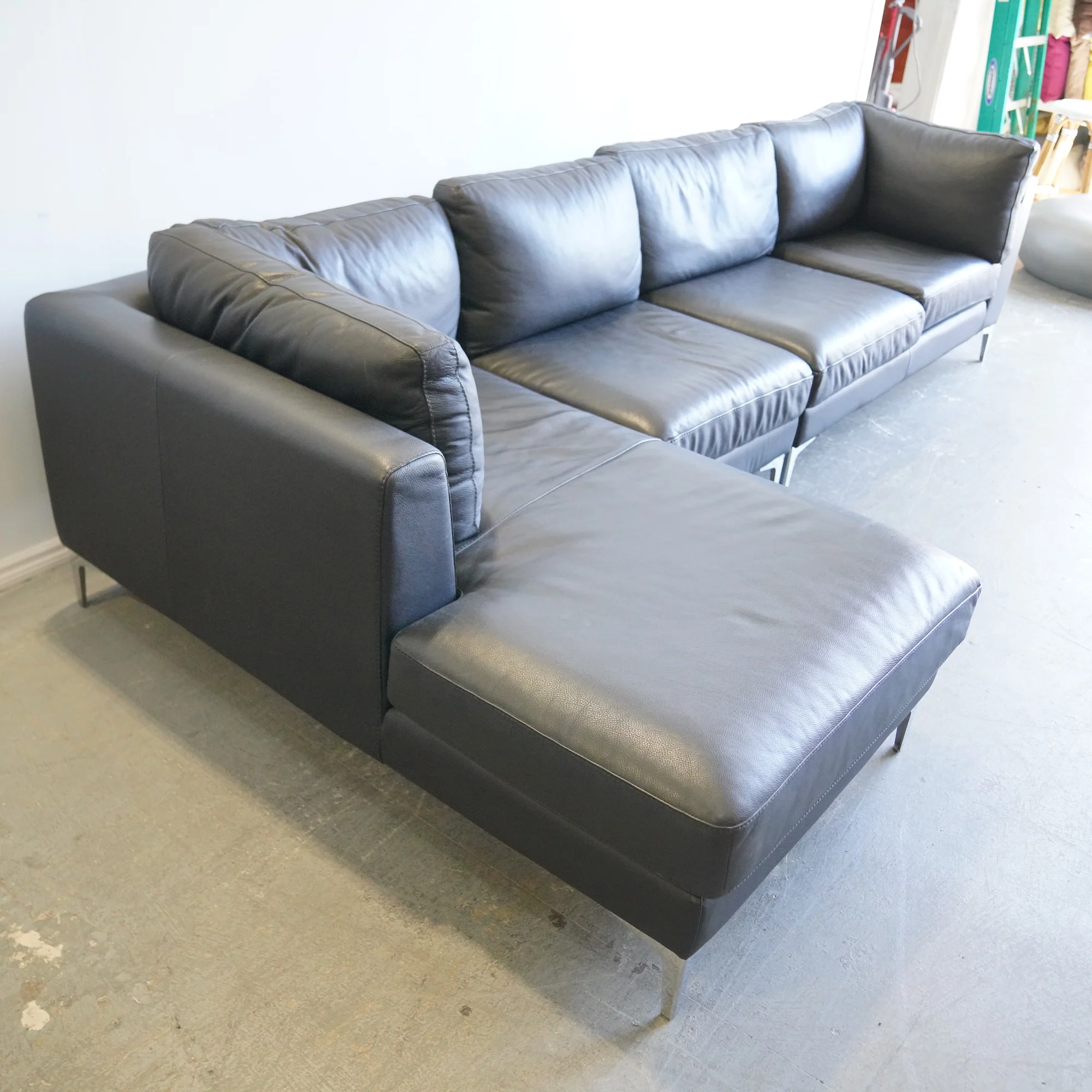 Design Within Reach 3 Piece American Leather Albert Sectional by Ted Boerner - Image 3