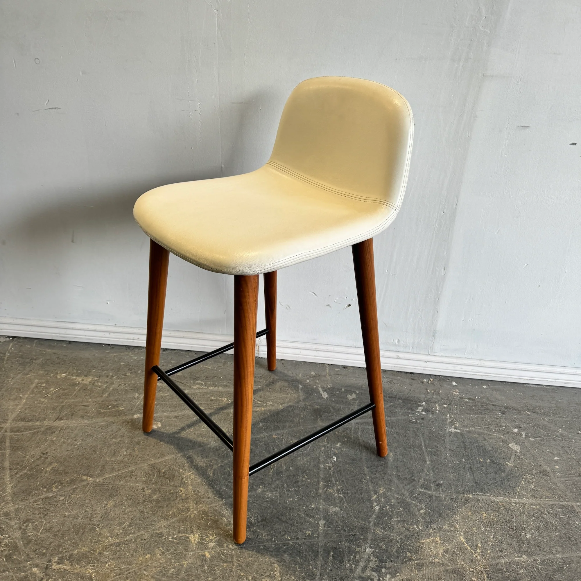 Design Within Reach Bacco "Single" leather counter stool - Image 2