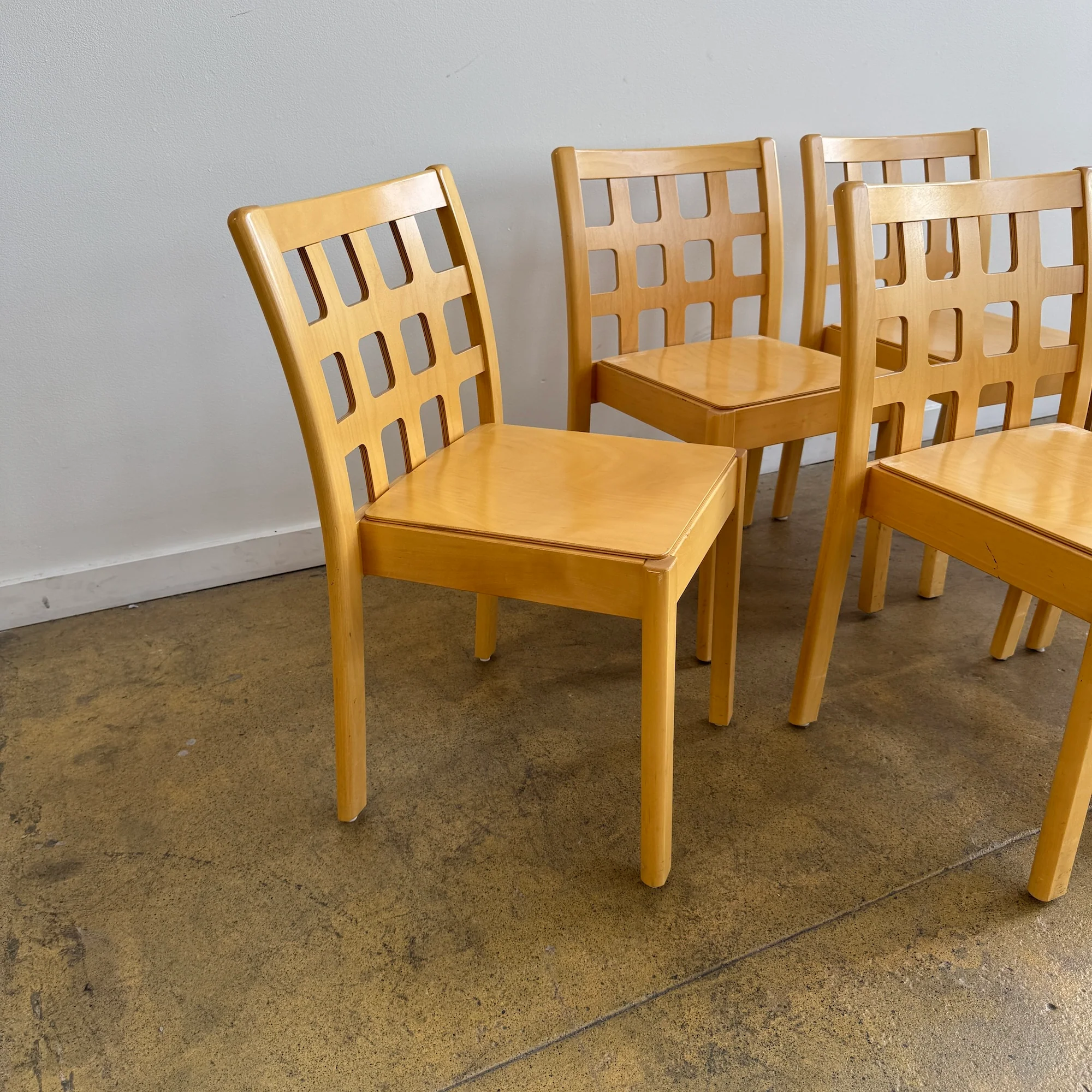 Eero Aarnio  Set of 6 “Ruuto” Birchwood Dining Chairs for Asko, 1990s - Image 5