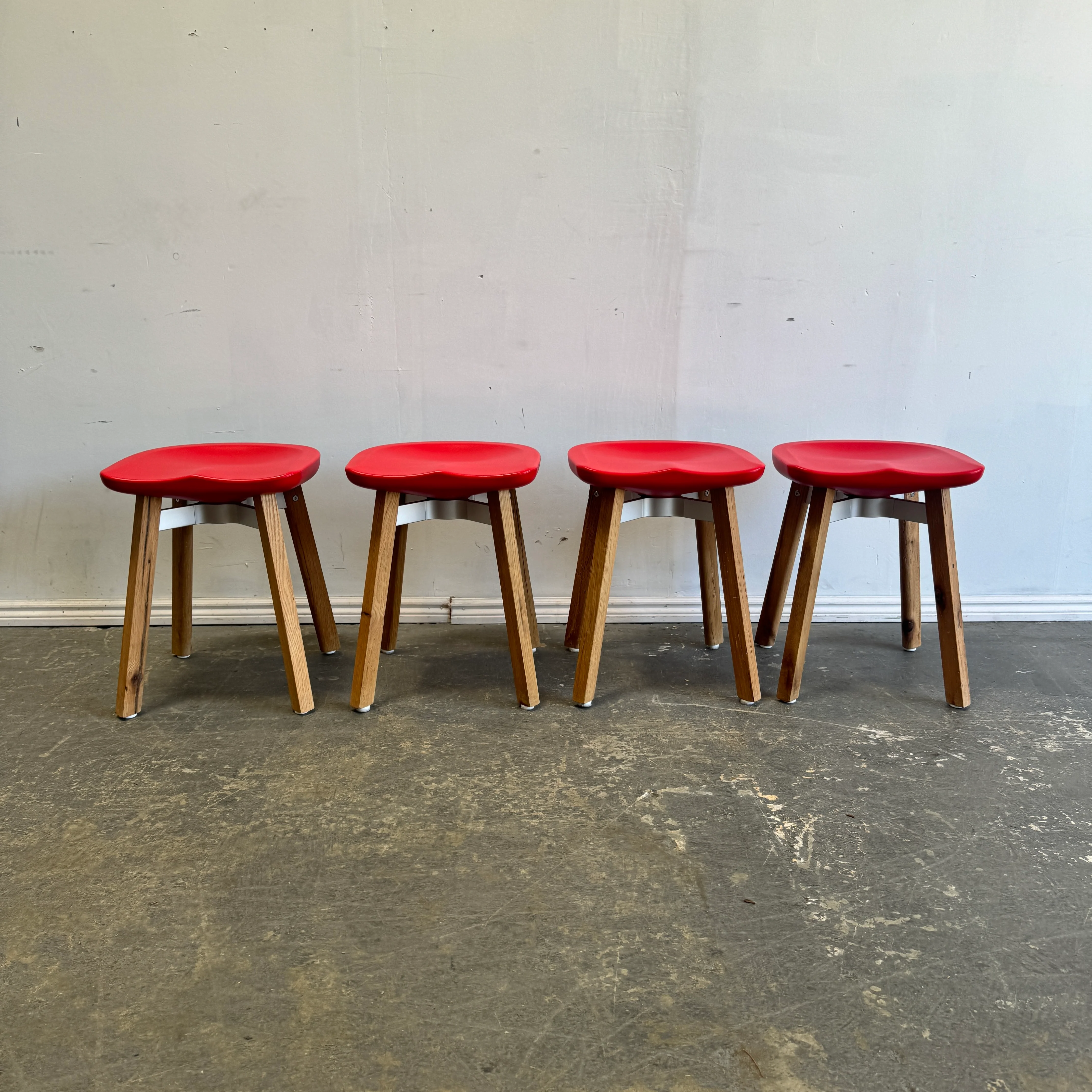 EMECO Su Small Stool with reclaimed wood by Nendo