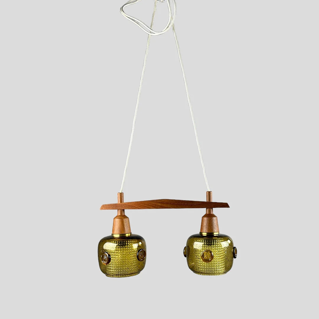 ERIK HÖGLUND tea, 2 glass cups, 2 light points hanging Light