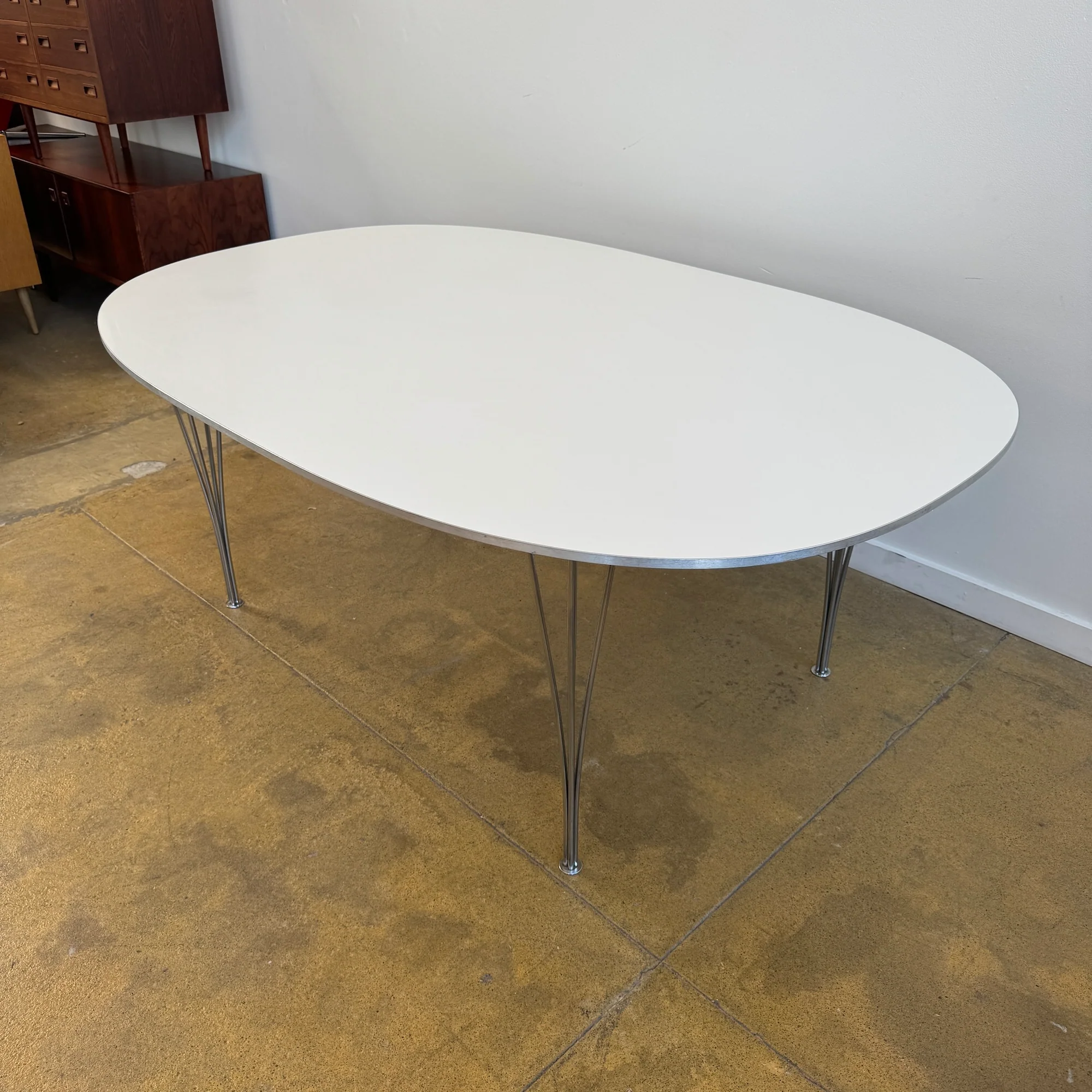 Frtiz Hansen Oval Dining Table by Piet Hein, Bruno Mathsson & Arne Jacobsen - Image 3