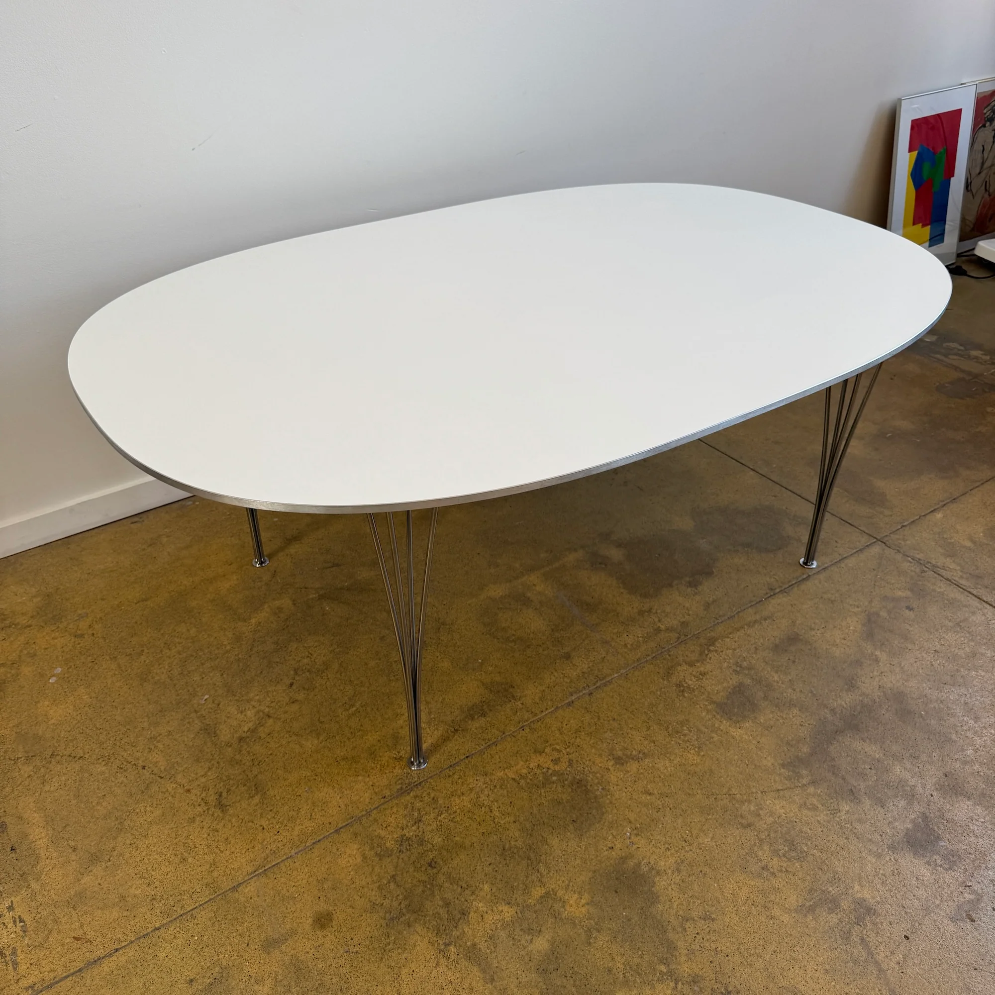 Frtiz Hansen Oval Dining Table by Piet Hein, Bruno Mathsson & Arne Jacobsen - Image 4