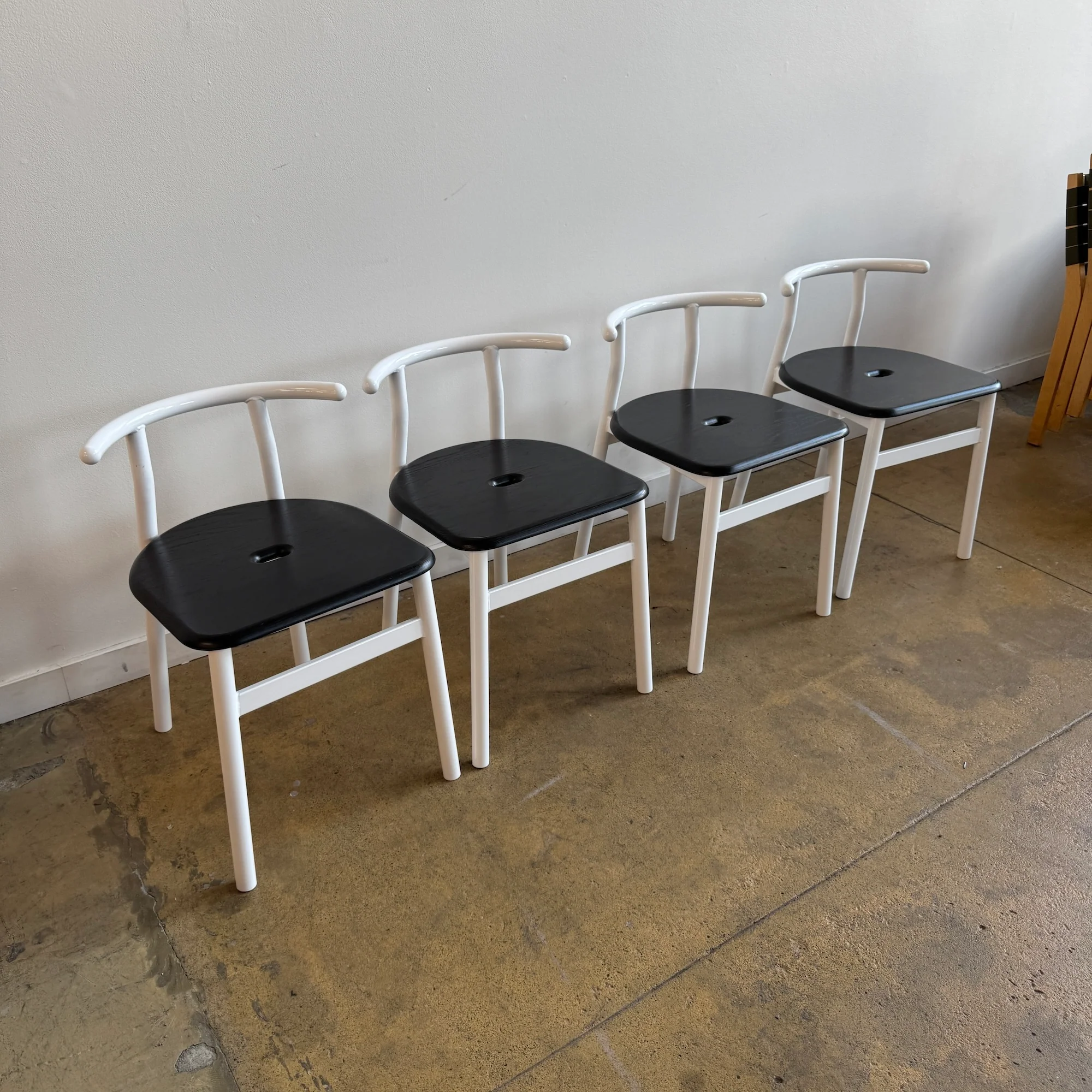 Geof Lilge for Division Twelve Brat Oakwood Jetblack Cafe Chair - Image 3