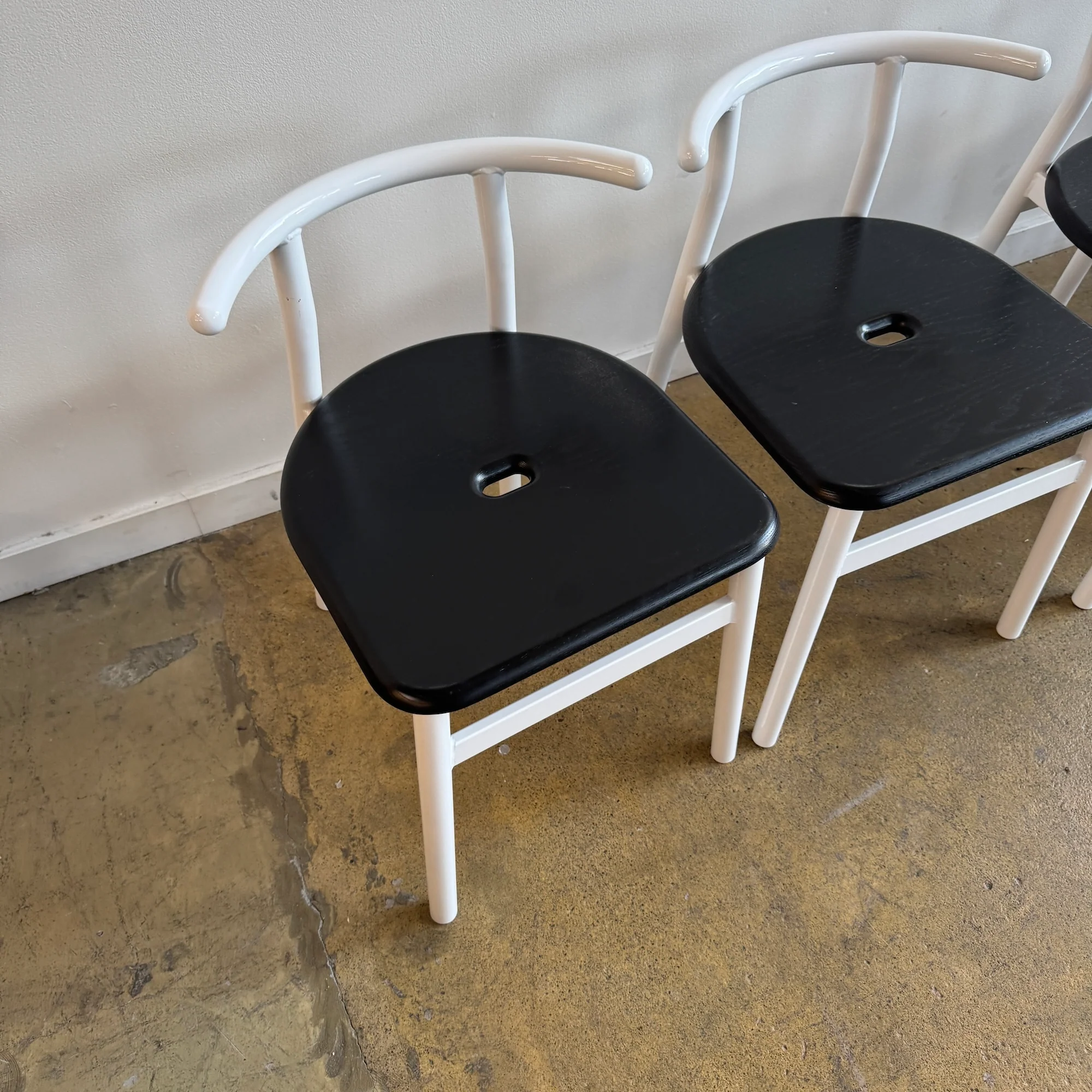 Geof Lilge for Division Twelve Brat Oakwood Jetblack Cafe Chair - Image 4
