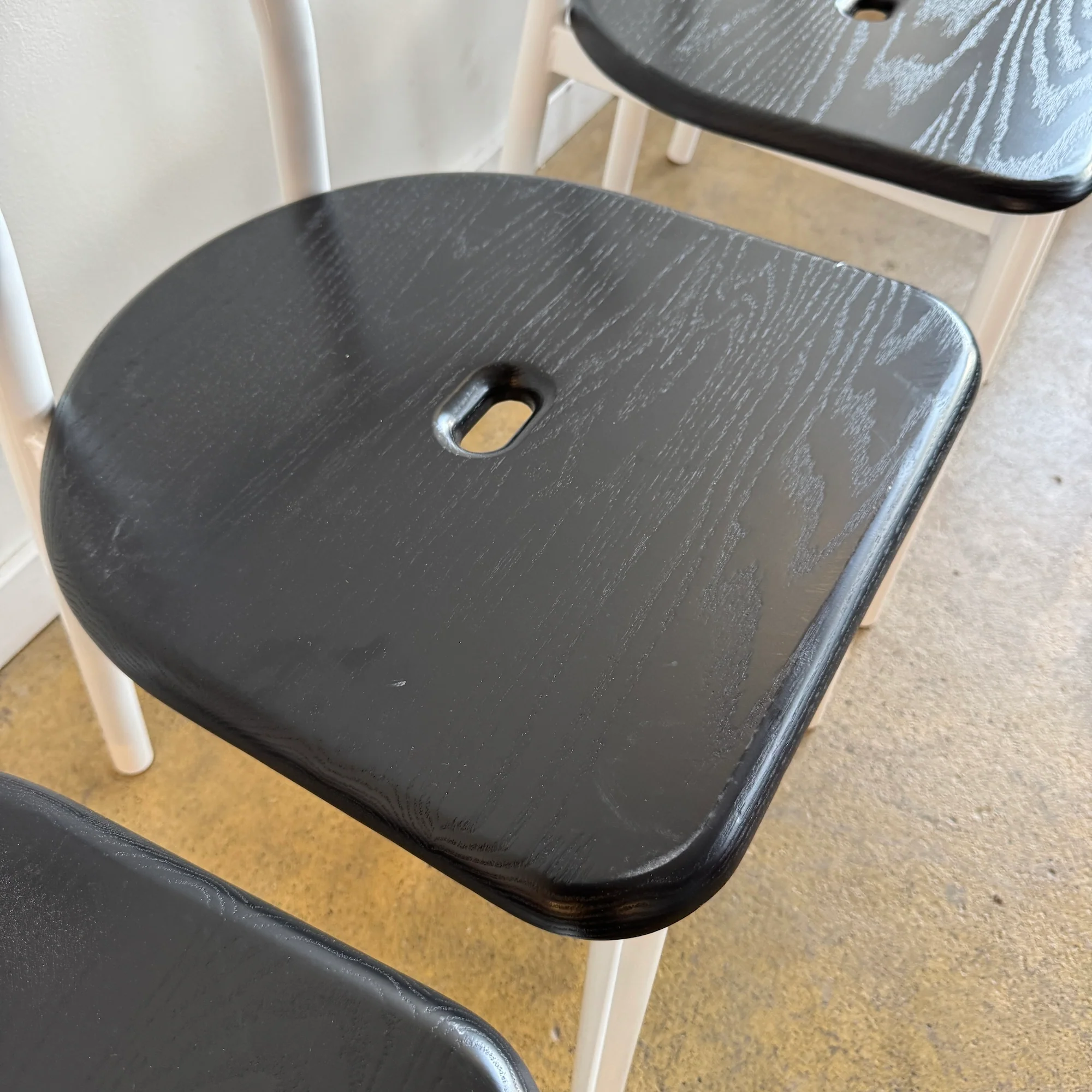 Geof Lilge for Division Twelve Brat Oakwood Jetblack Cafe Chair - Image 5