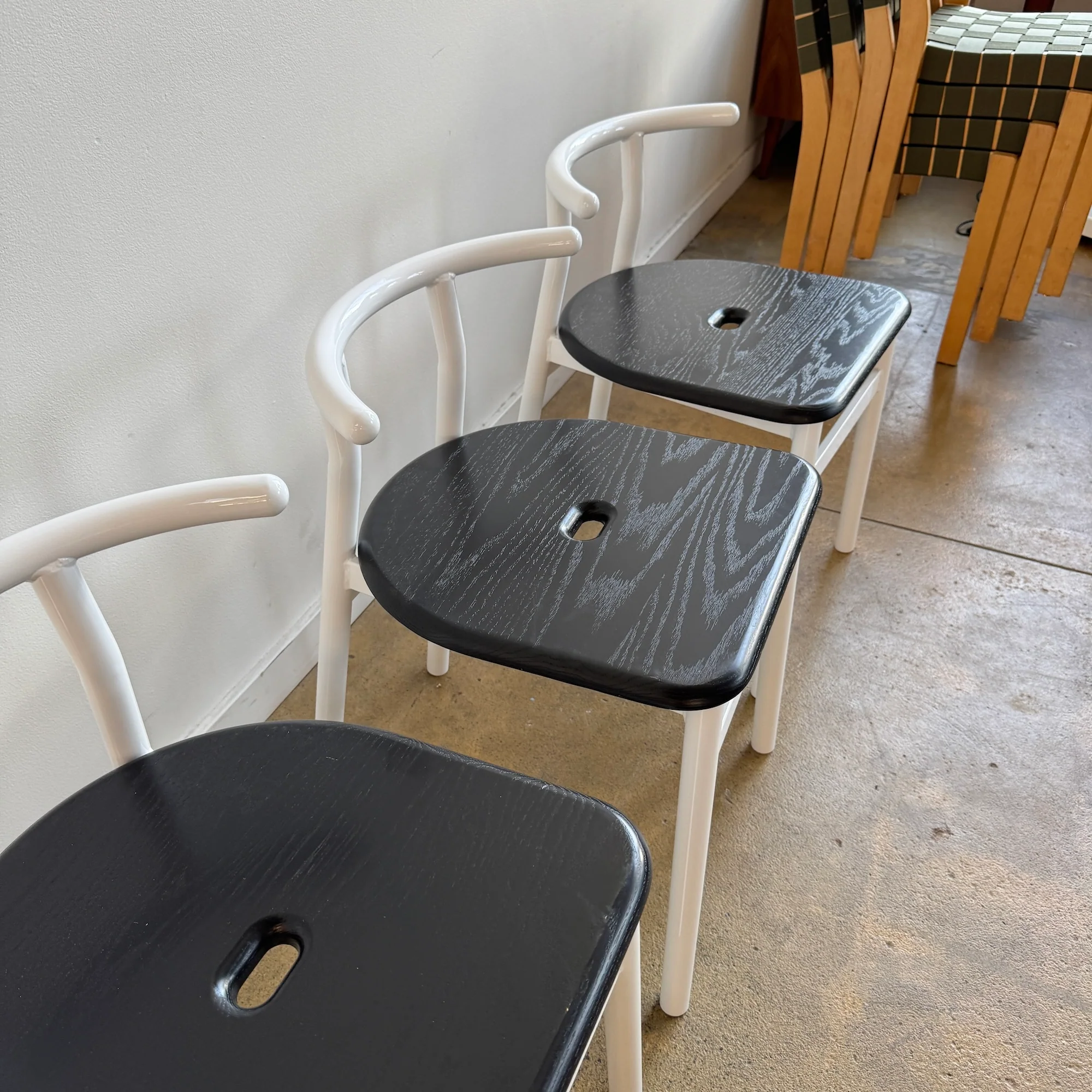 Geof Lilge for Division Twelve Brat Oakwood Jetblack Cafe Chair - Image 6