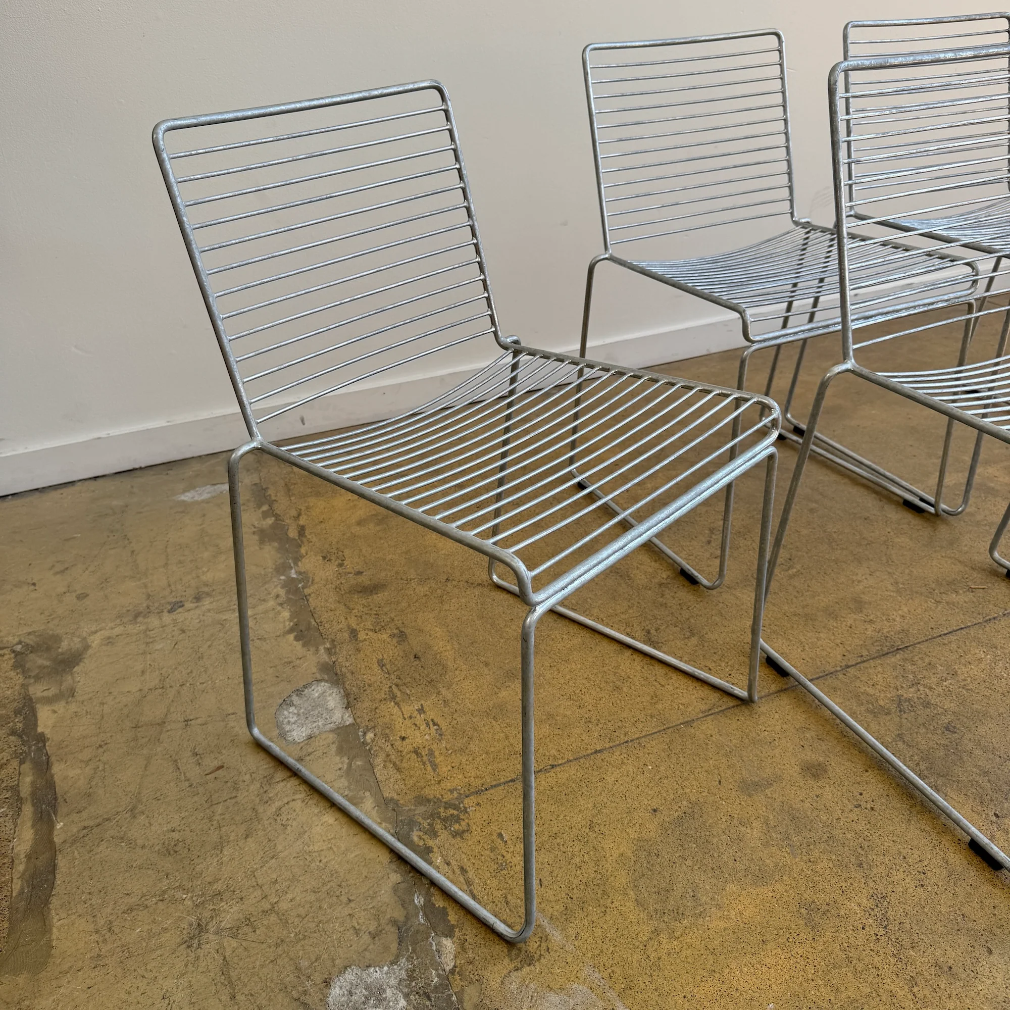 HAY Hee Galvanized Steel Indoor/ Outdoor Stacking Chairs - Image 8
