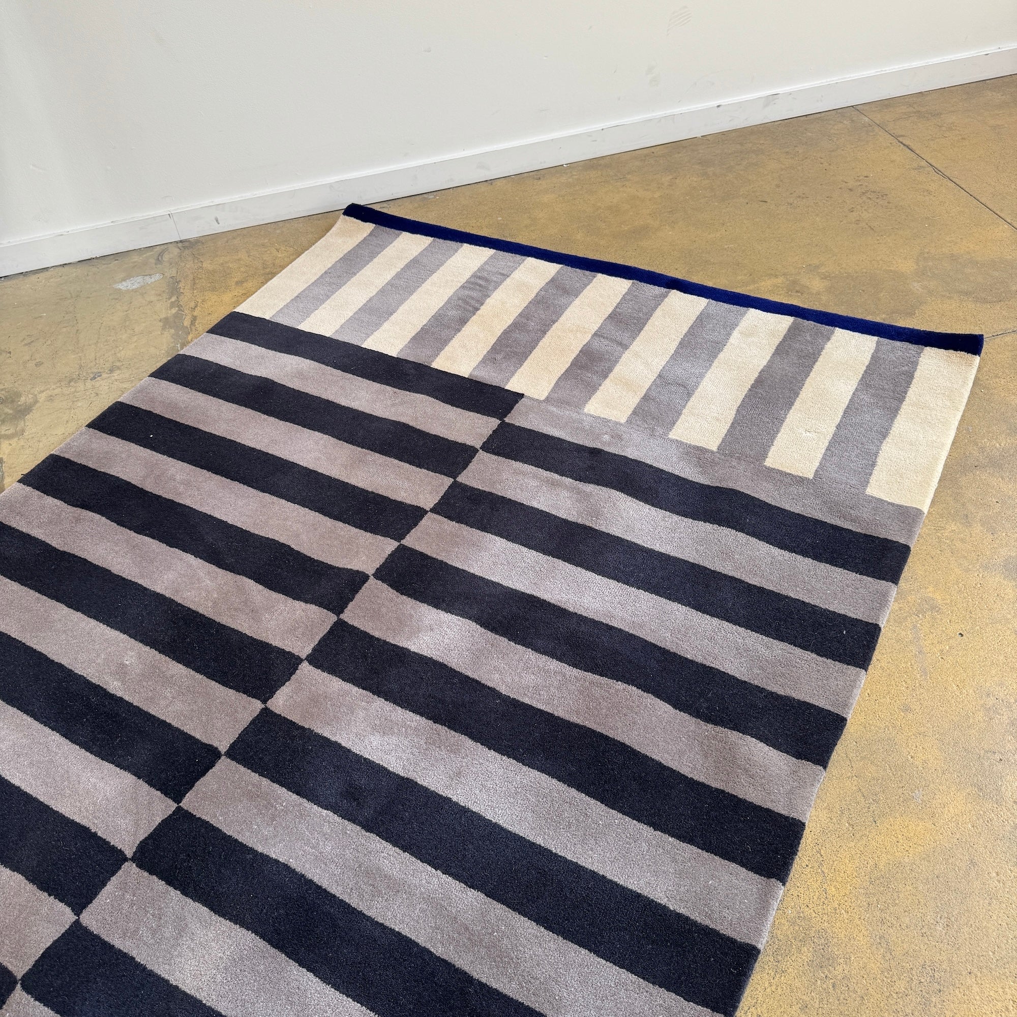 Hem Stripe Slate Medium Rug - Image 6