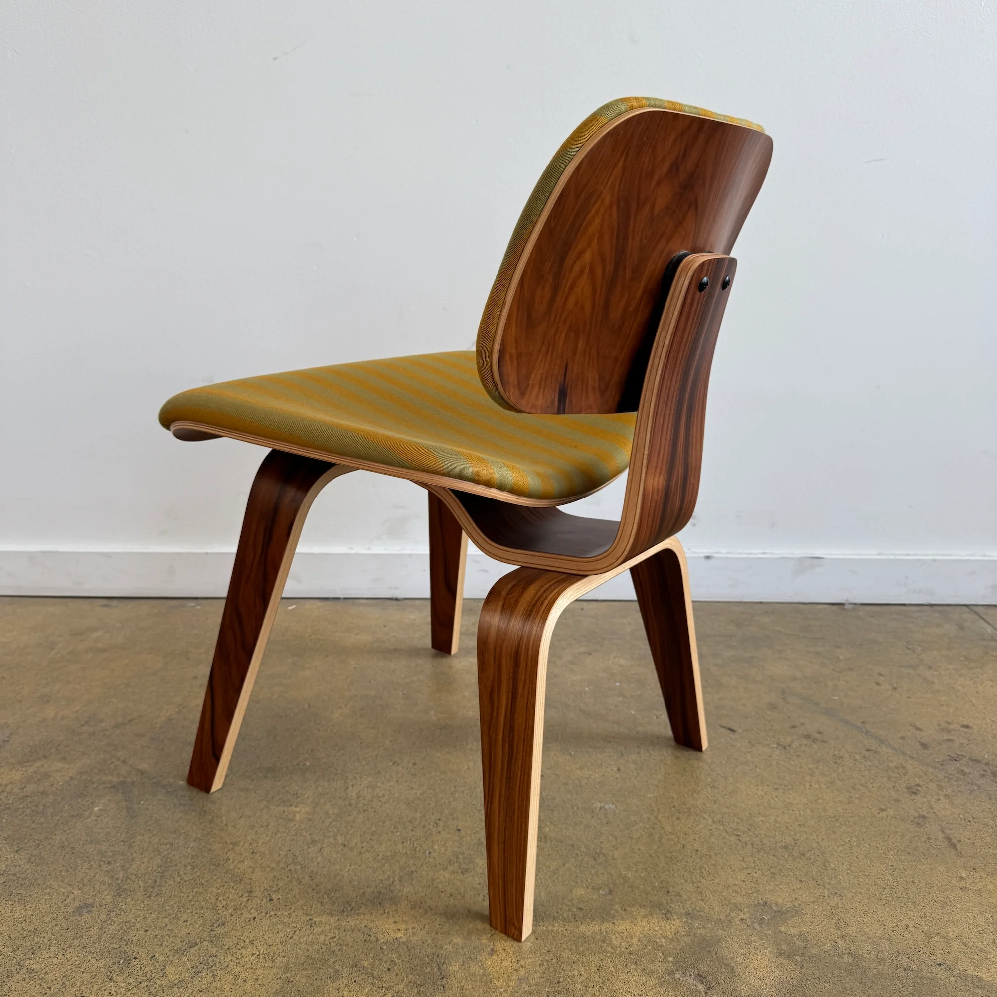 Herman Miller Eames Molded Plywood Palisander Wood Base with Alexander Girard Fabric (New Condition) - Image 8