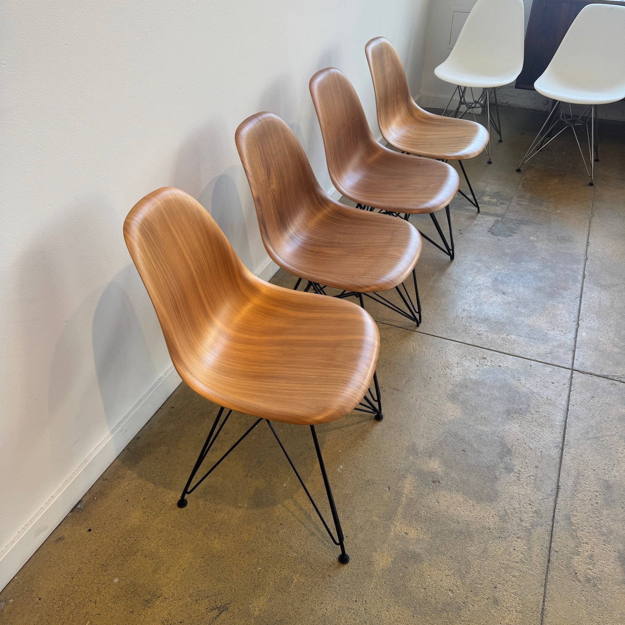 Herman Miller Eames Molded Walnut Plywood set of 4 Chairs - Image 6
