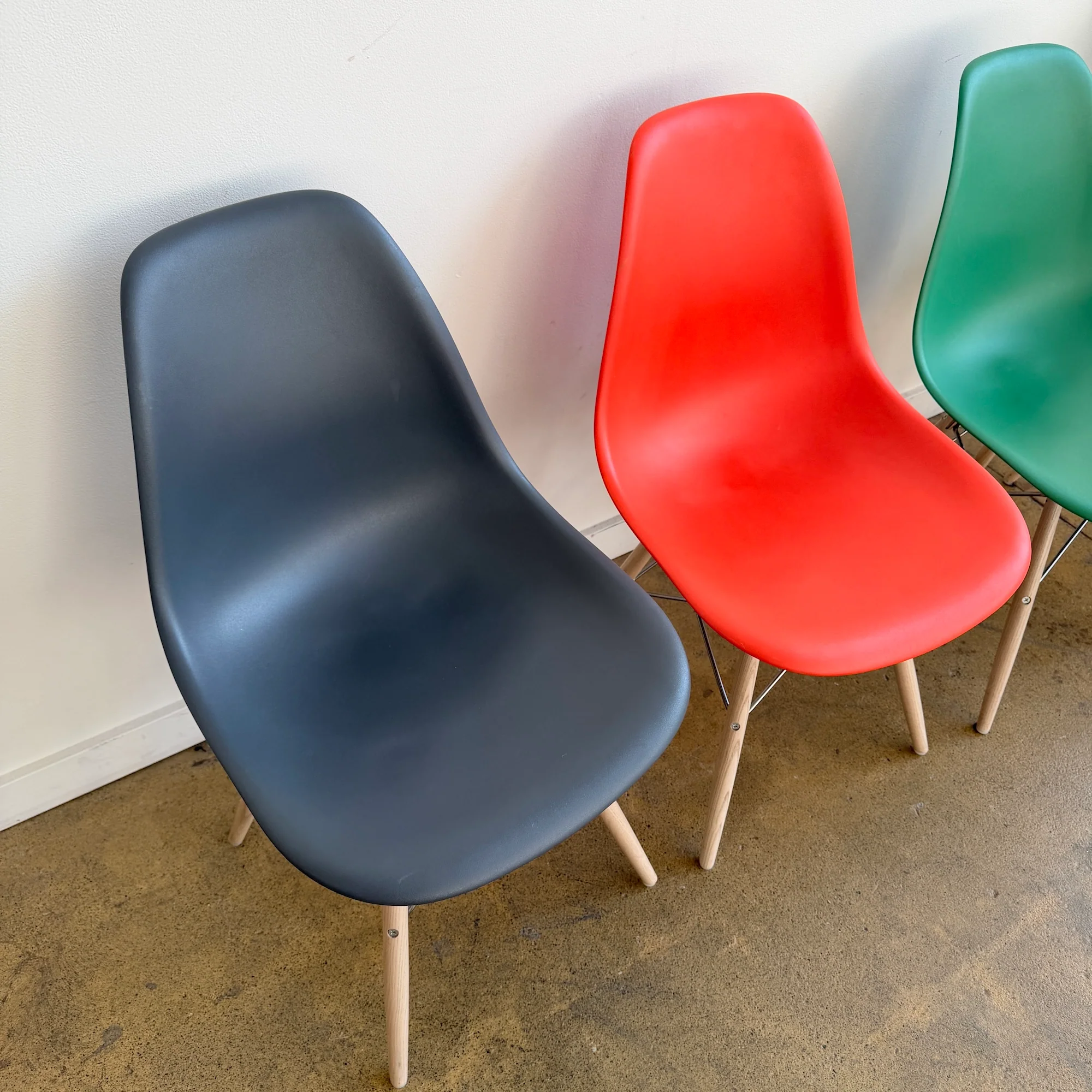 Herman Miller Eames Multi Color Dining Chairs - Oakwood Base - Image 4