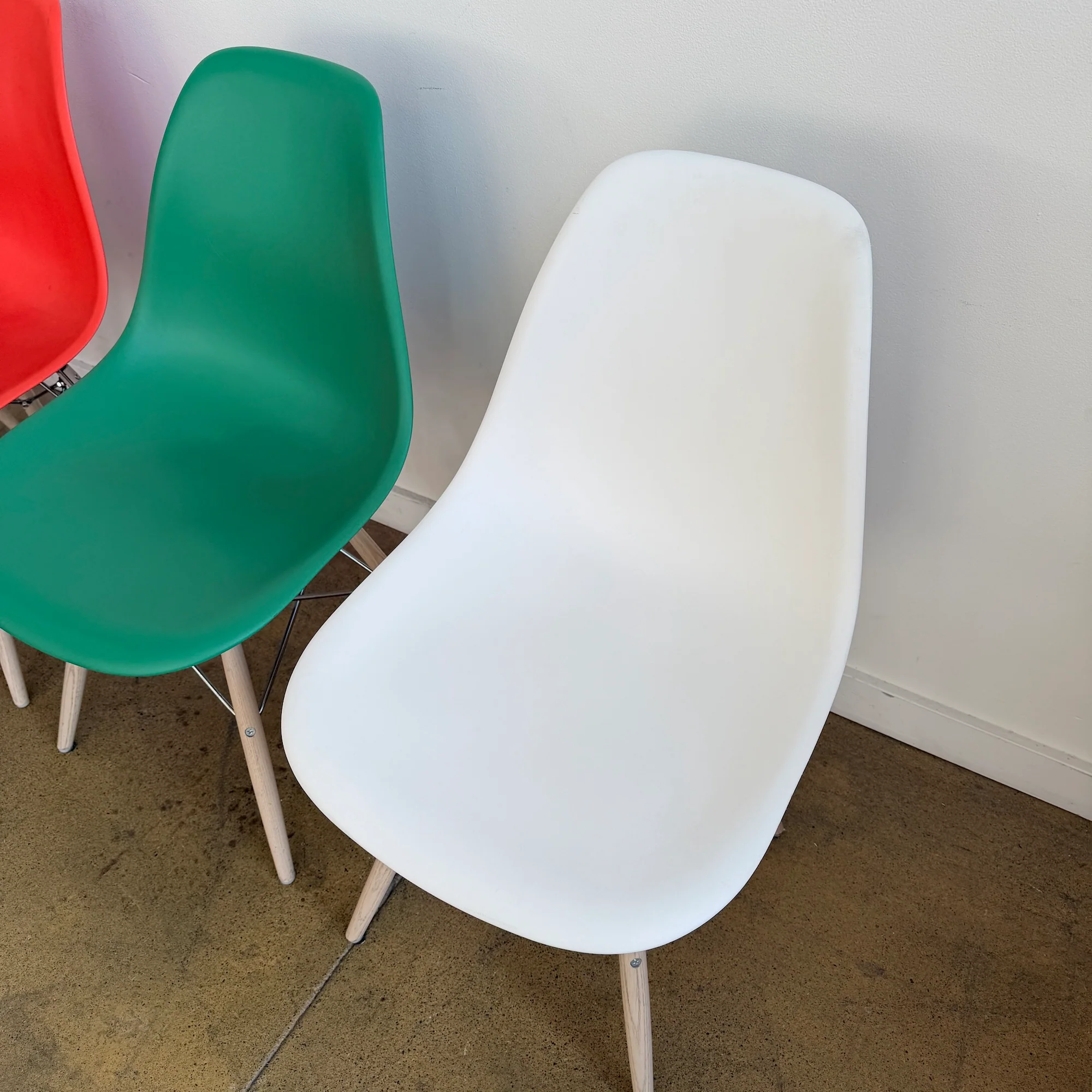 Herman Miller Eames Multi Color Dining Chairs - Oakwood Base - Image 5