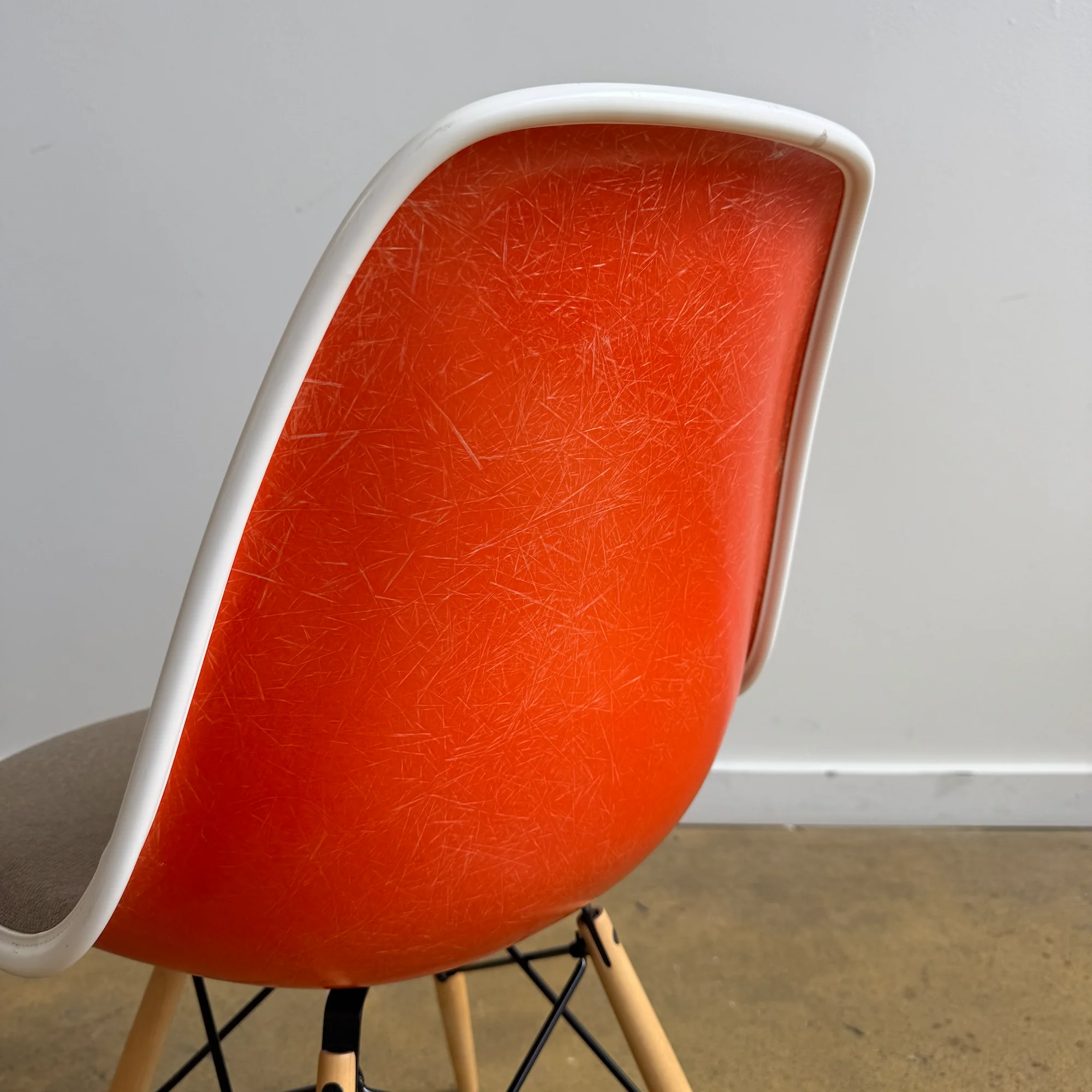 Herman MIller Eames Upholstered Fiberglass Chair (Three Available) - Image 5
