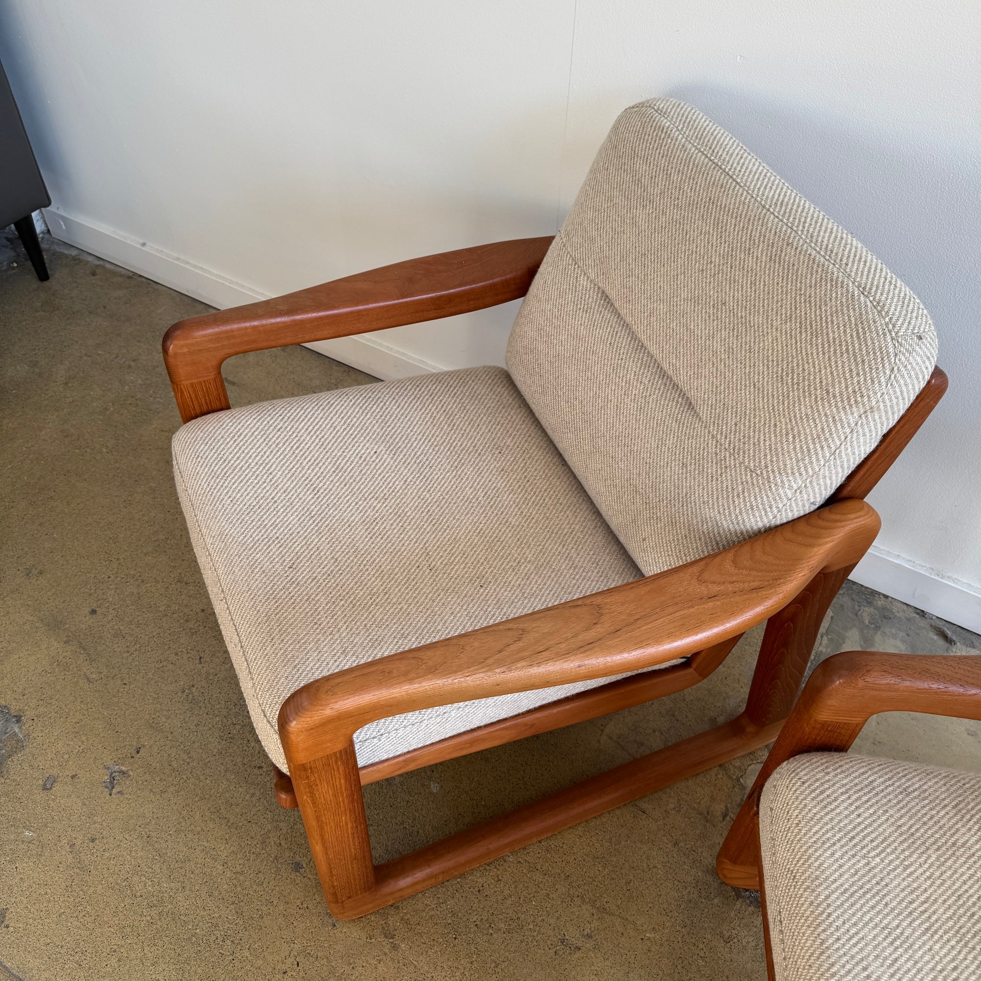 Danish Modern Lustrup Pair lounge chairs by Holstebro 1960s - Image 5