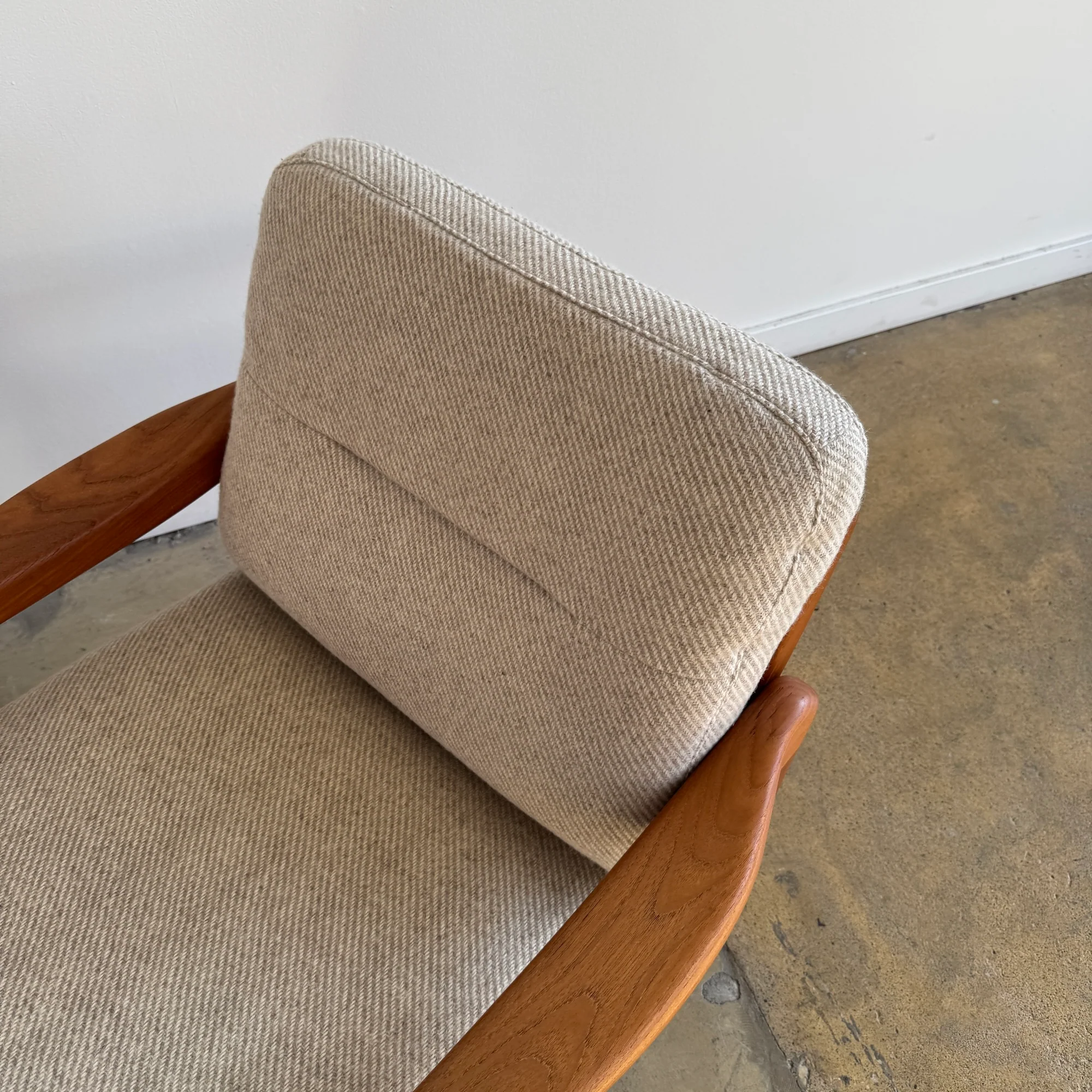 Danish Modern Lustrup Pair lounge chairs by Holstebro 1960s - Image 6