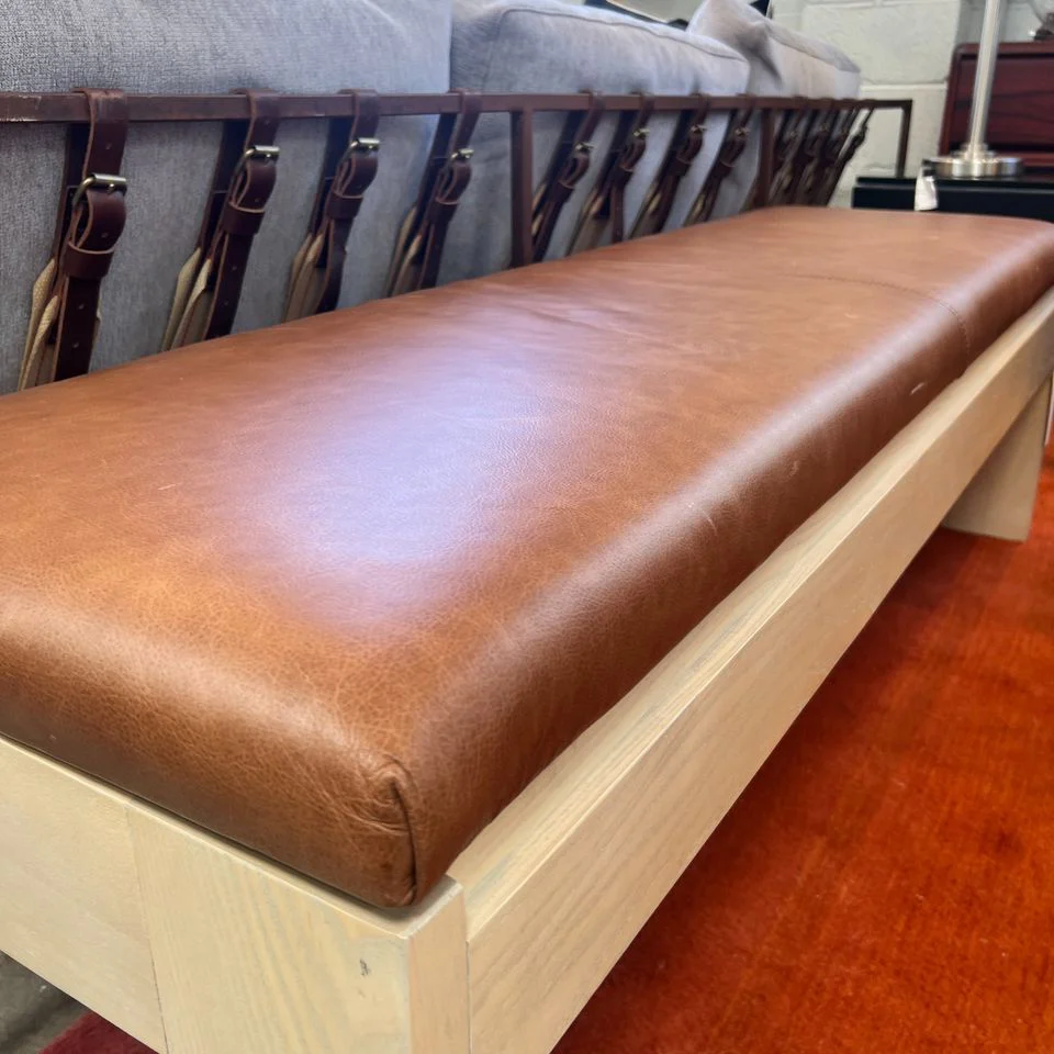 Interior Define Leather Cade Storage Bench - Image 3
