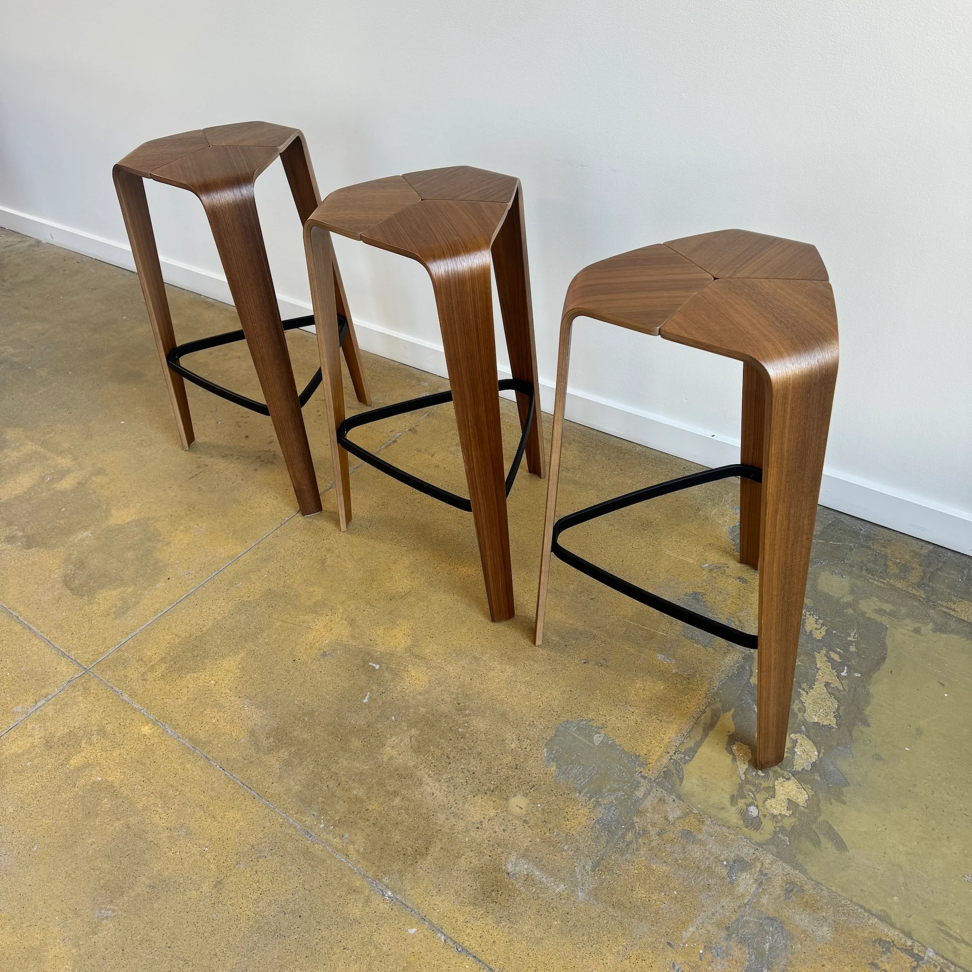 Jehs + Laub set of 3 Tre barstools for Davis - Image 2