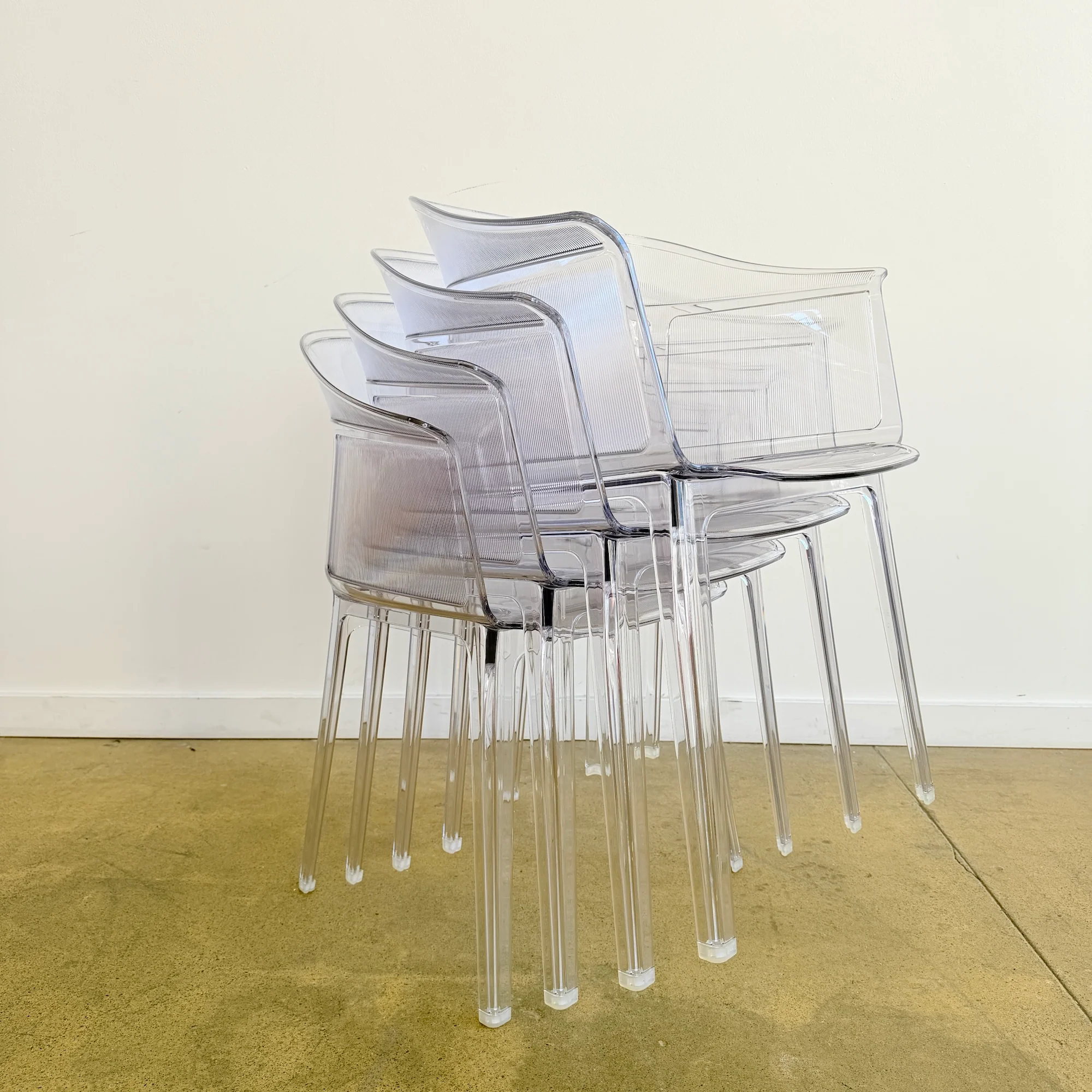 Kartell Papyrus Set of 4 Stacking Chairs by Ronan & Erwan Bouroullec - Image 3