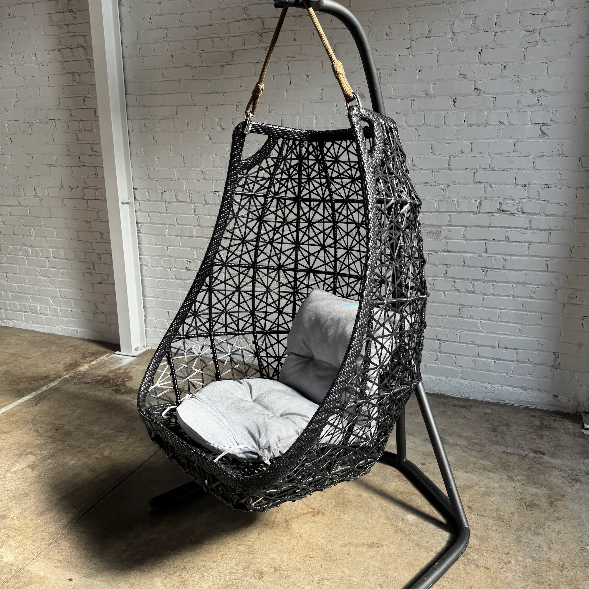 Kettal Maia Outdoor Hanging Chair with Stand by Patricia Urquiola (Two Available) - Image 4