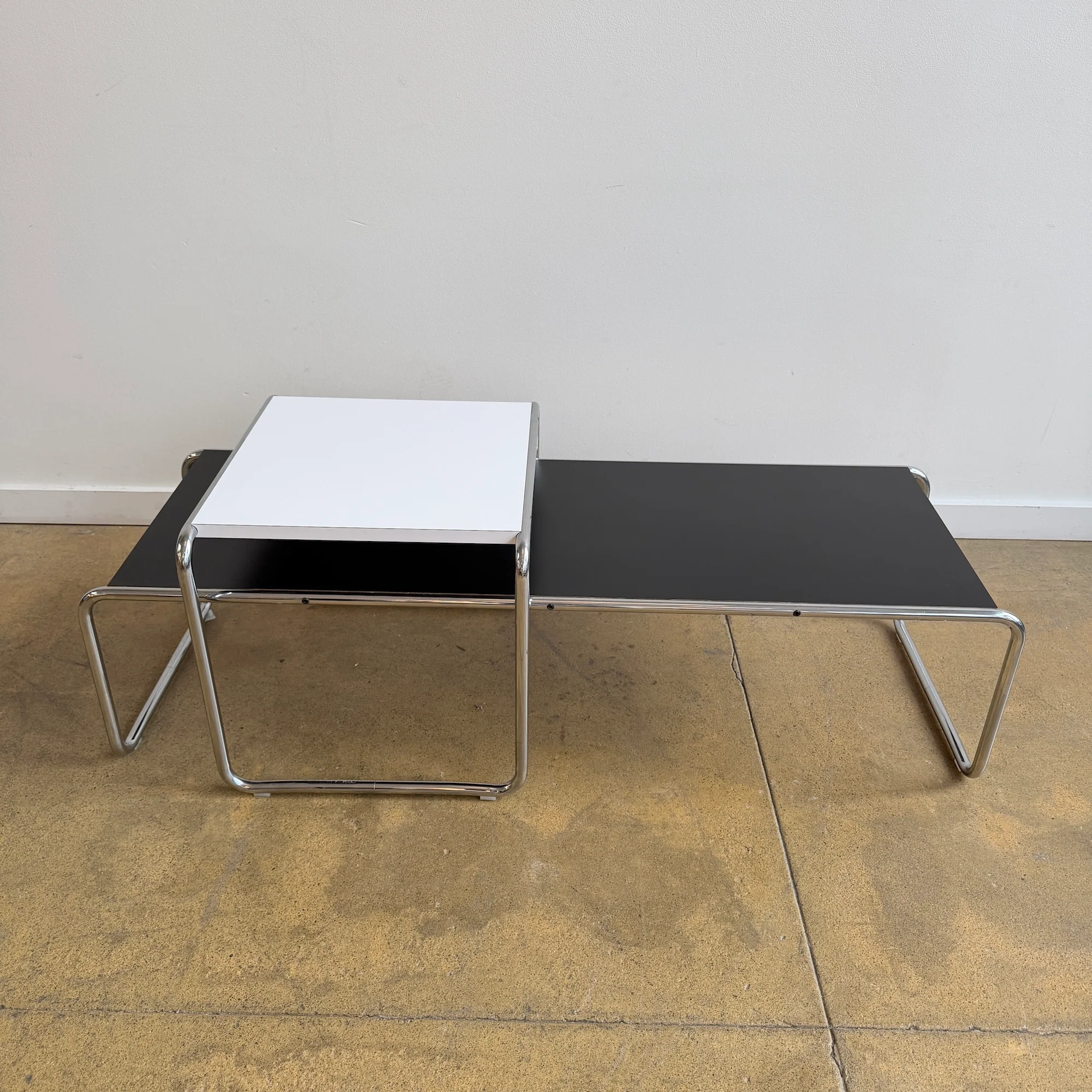 Knoll Marcel Breuer Laccio Table Set - Black/ White - Image 7