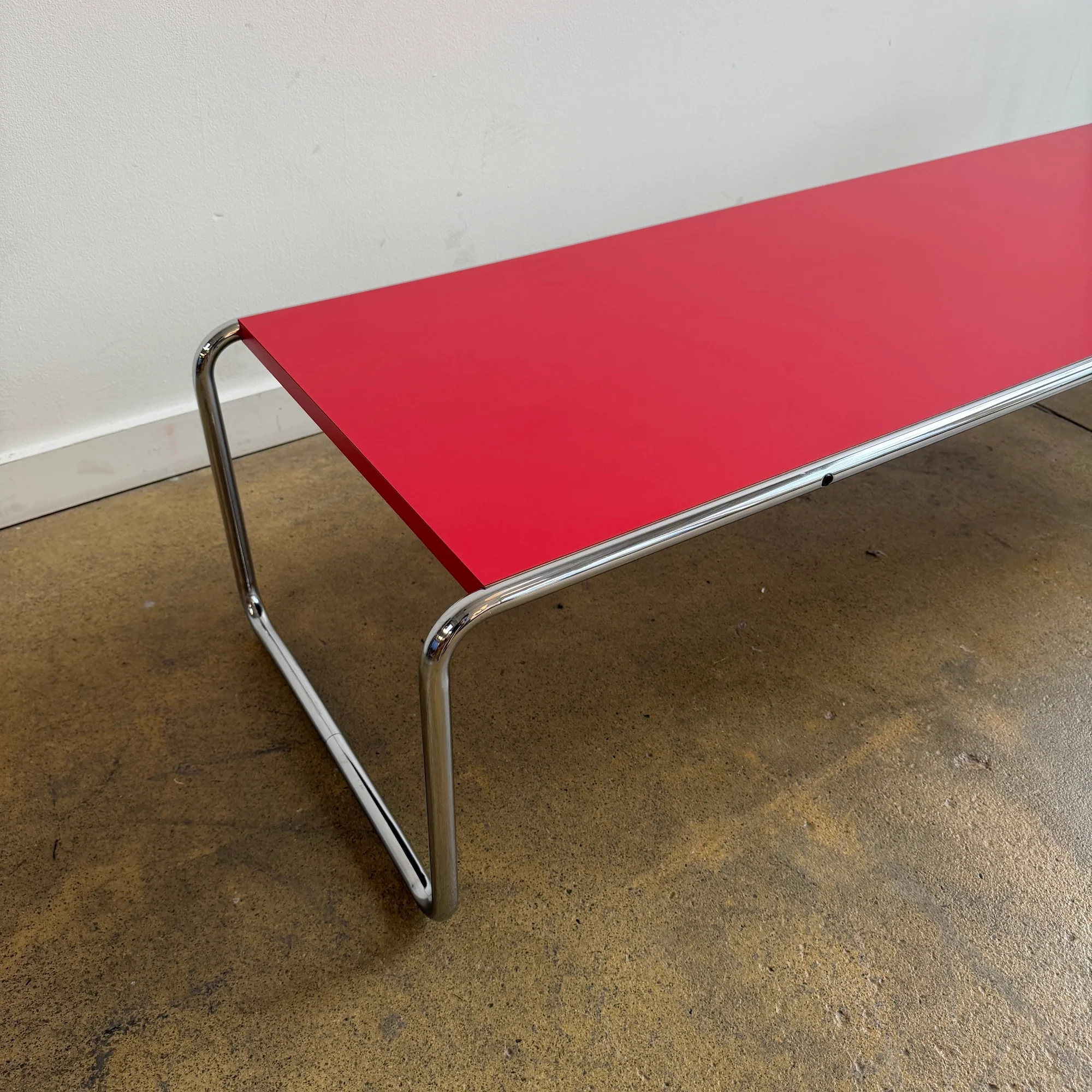 Knoll Marcel Breuer Laccio Table Set - Blue / Red - Image 10