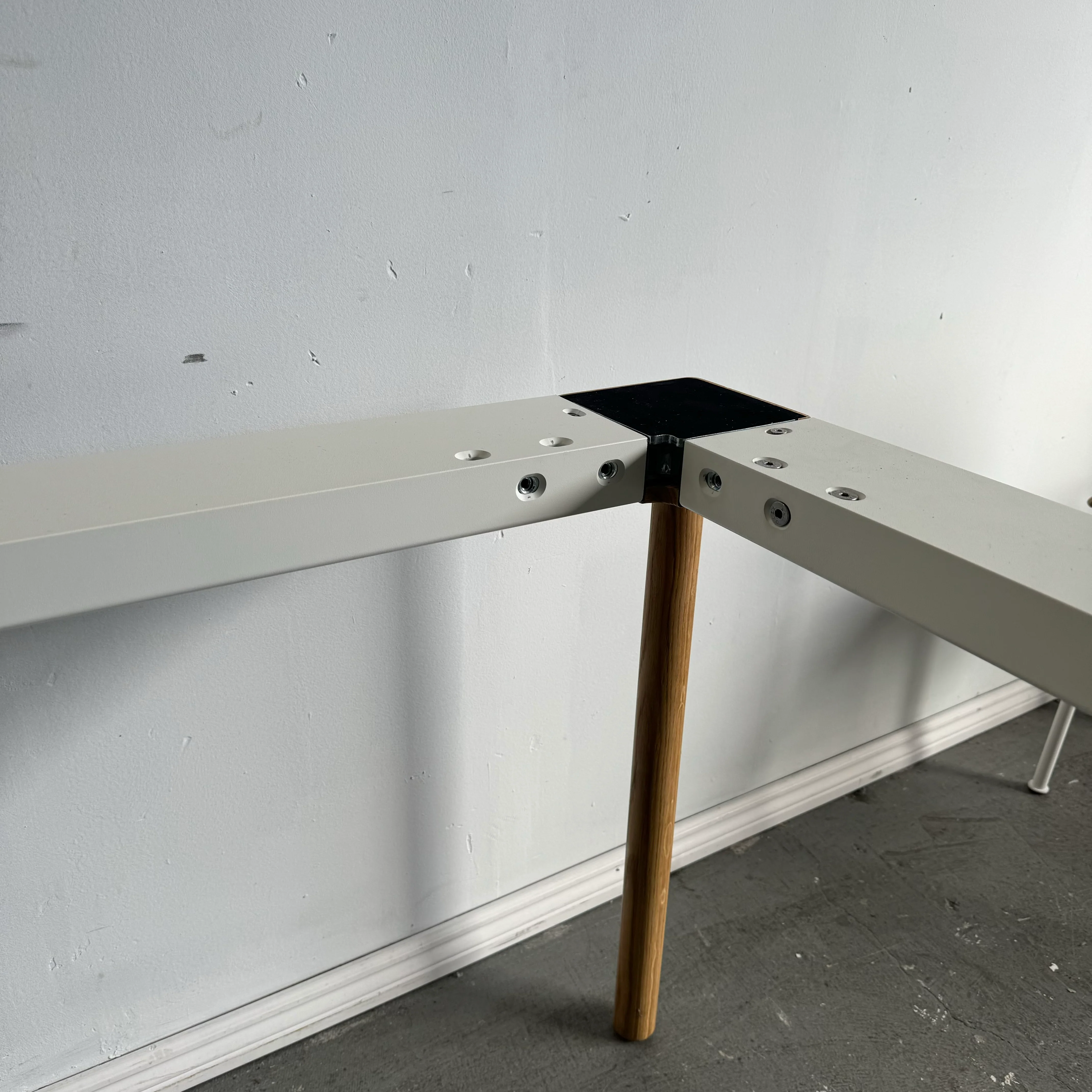 Kristalia Boiacca Wood Table with metal base - Image 7