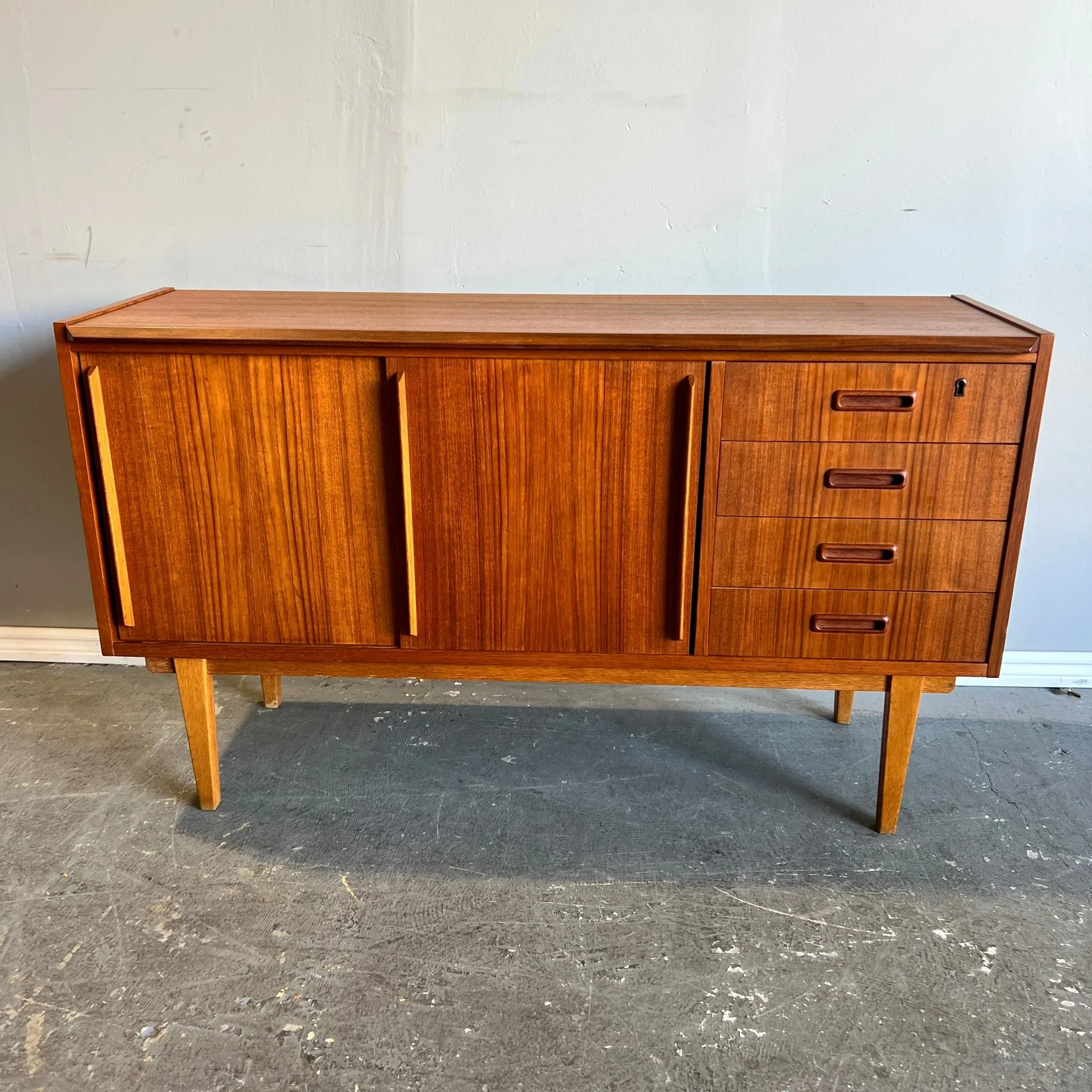 Mid Century Modern Danish Teak Sideboard 1960s