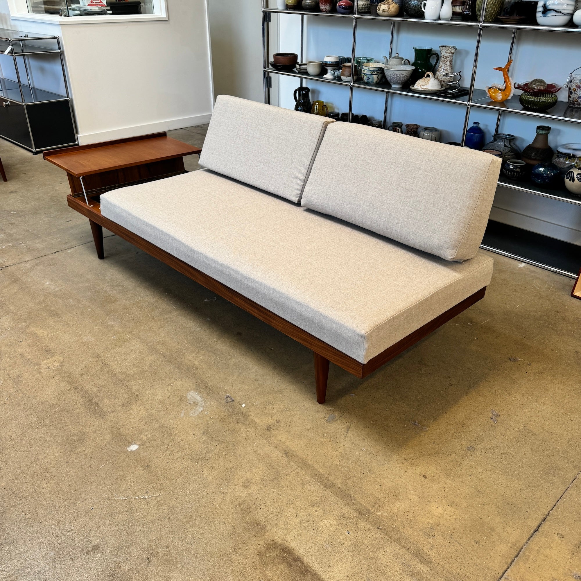 Mid Century Modern Ekornes Svane Storage Sofa (New Herman Miller Upholstery) - Image 4