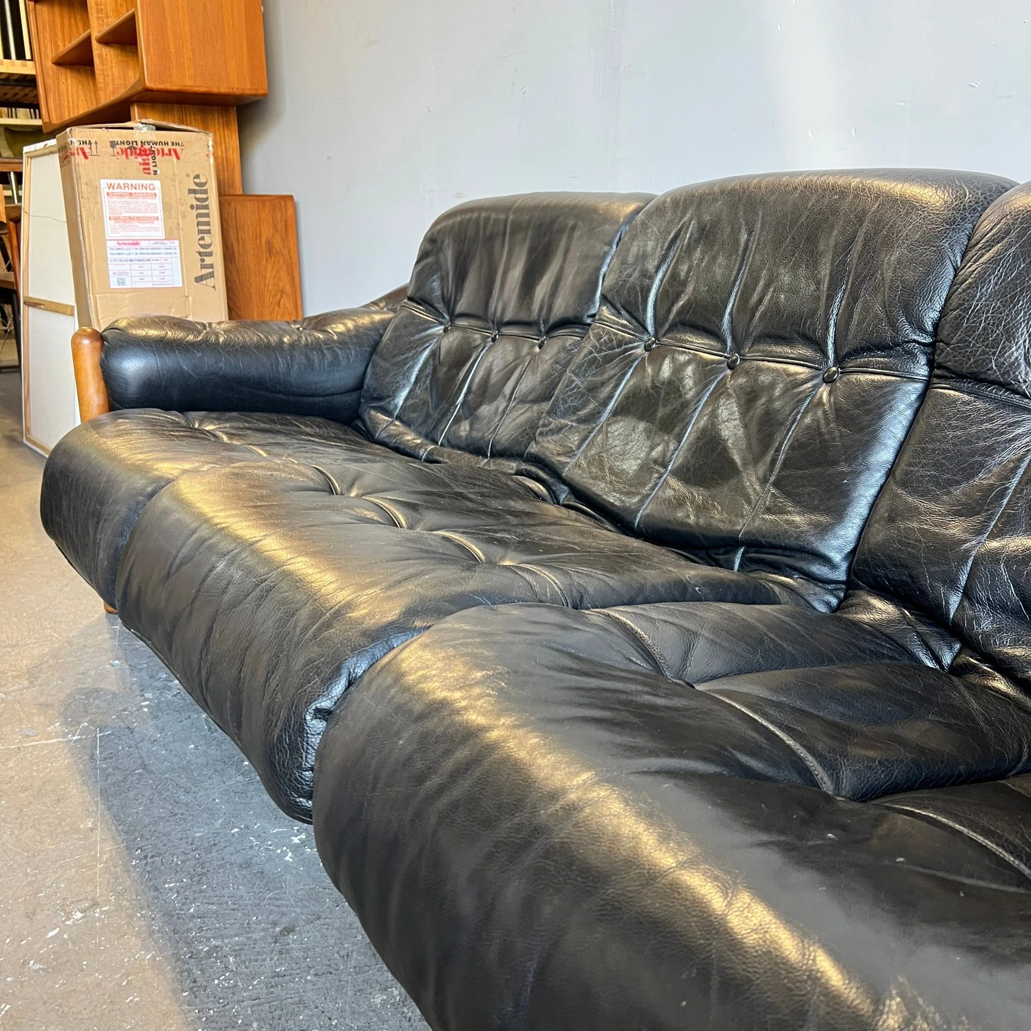 Mid Century Modern Top grain Leather Sofa by Gote Mobler Nassjo - Image 3