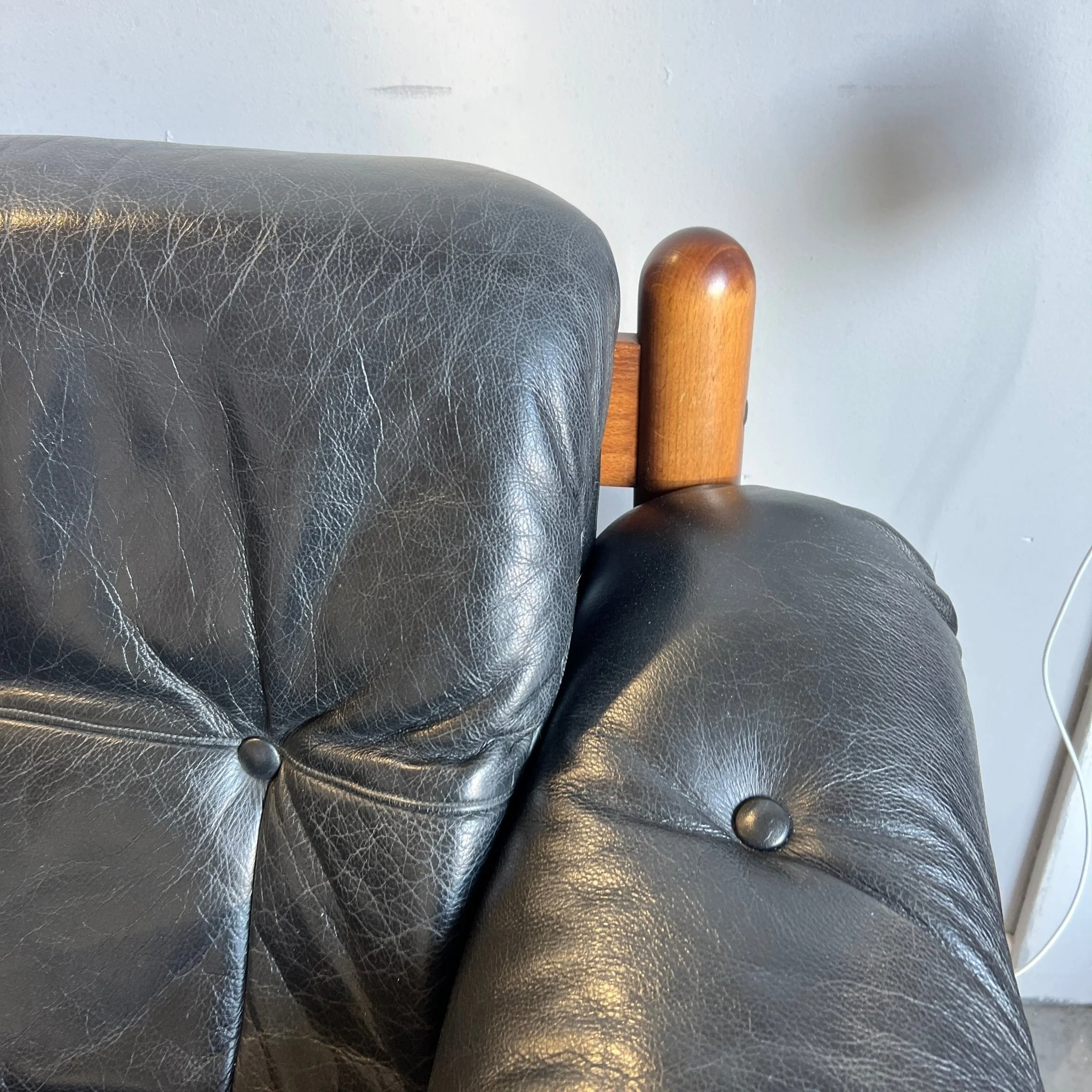Mid Century Modern Top grain Leather Sofa by Gote Mobler Nassjo - Image 5