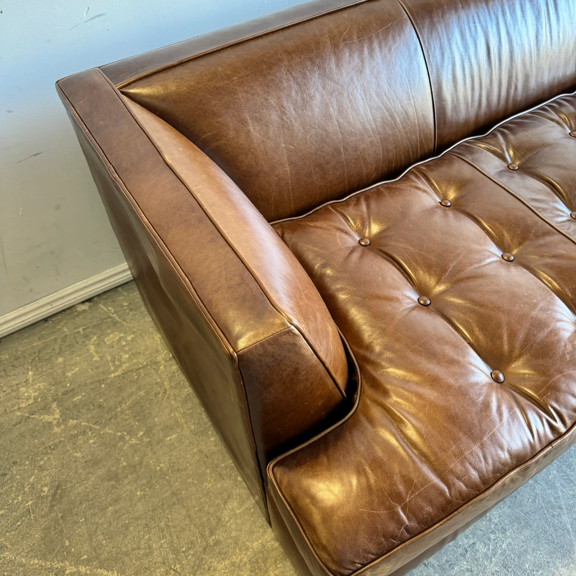 Mitchell Gold + Bob Williams Leather Sleeper Sofa - Image 8