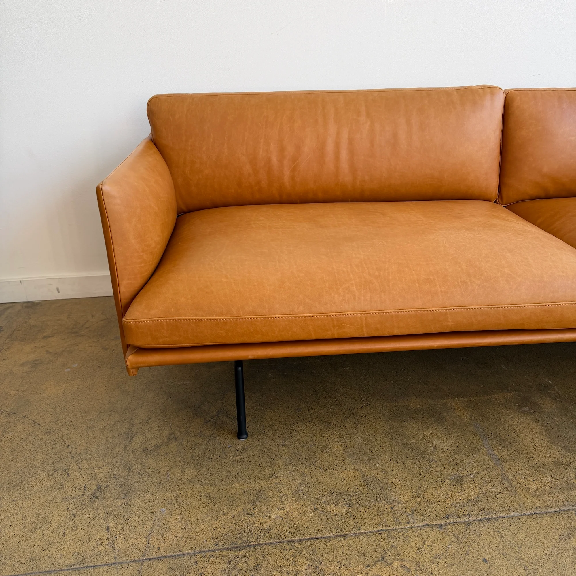 Muuto Outline Leather Three Seater Sofa by Anderssen & Voll - Image 5
