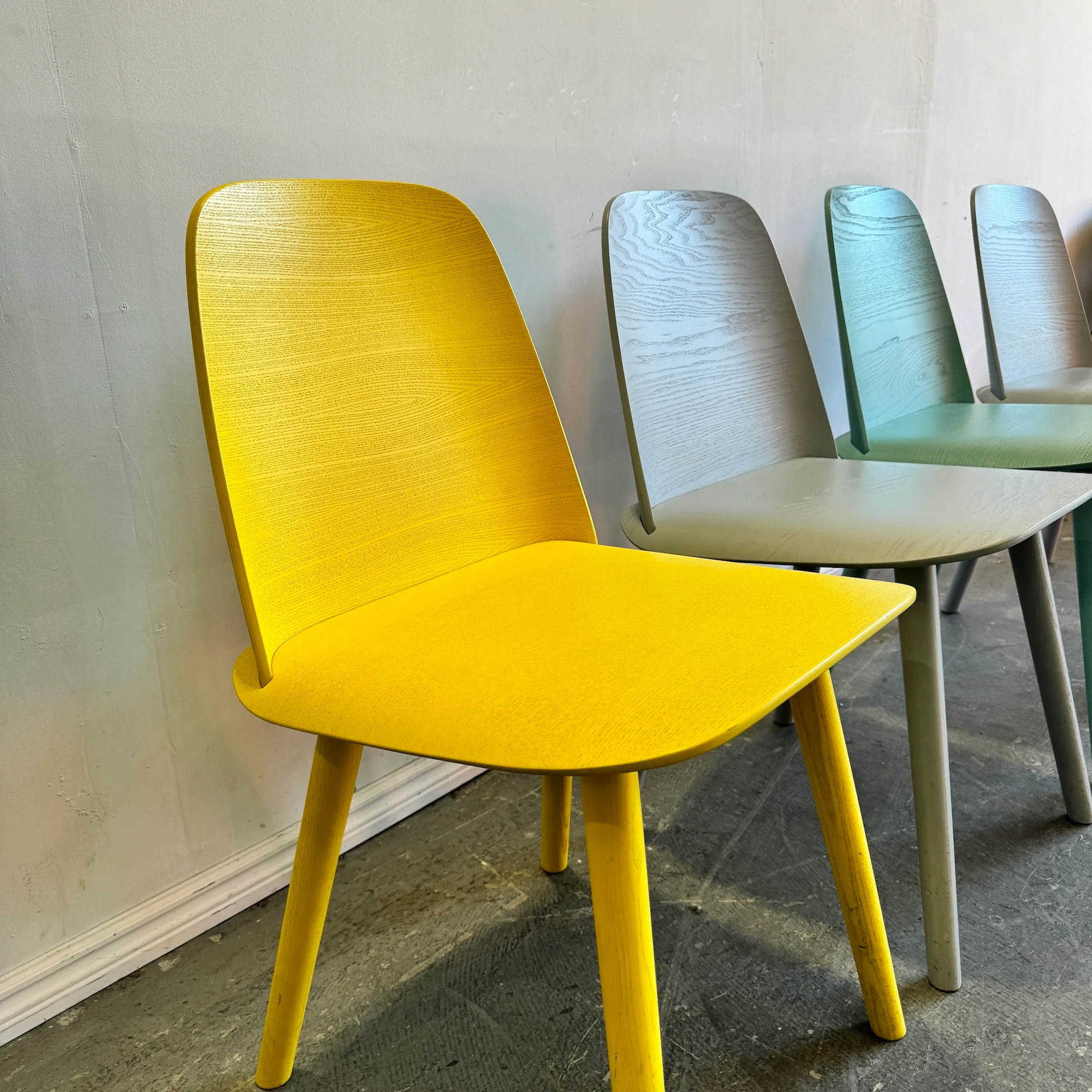 Muuto Set of 4 Nerd Multi color dining chairs - Image 6
