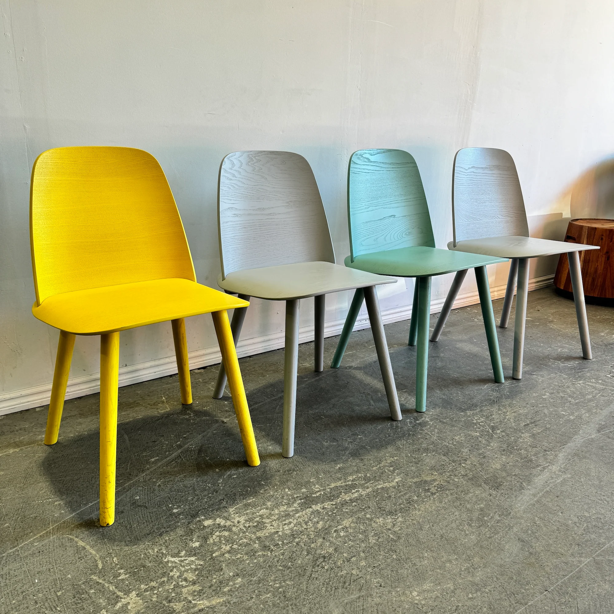 Muuto Set of 4 Nerd Multi color dining chairs - Image 7