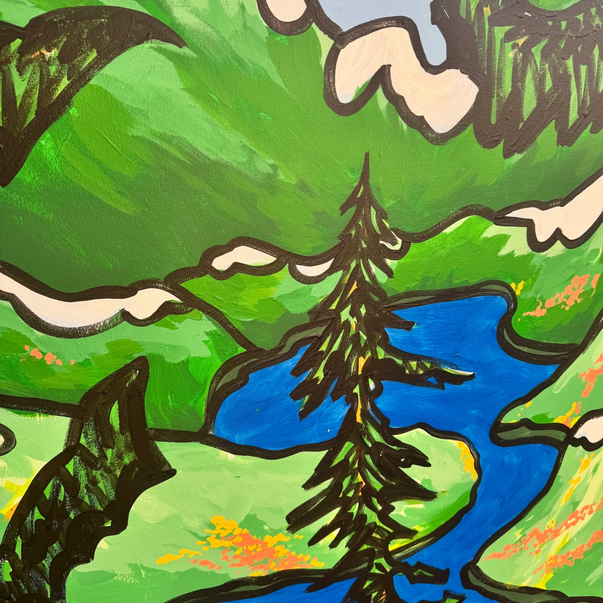 Nature Theme original Large Artwork 60X60 - Image 5