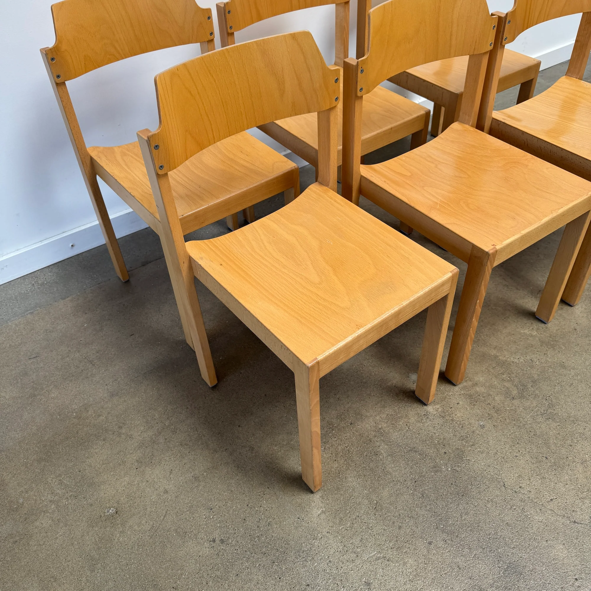 Rainer Schell for Schlapp, Set of 8 "Model 101 / Canto" Stacking Chairs, Germany, 1960s - Image 4
