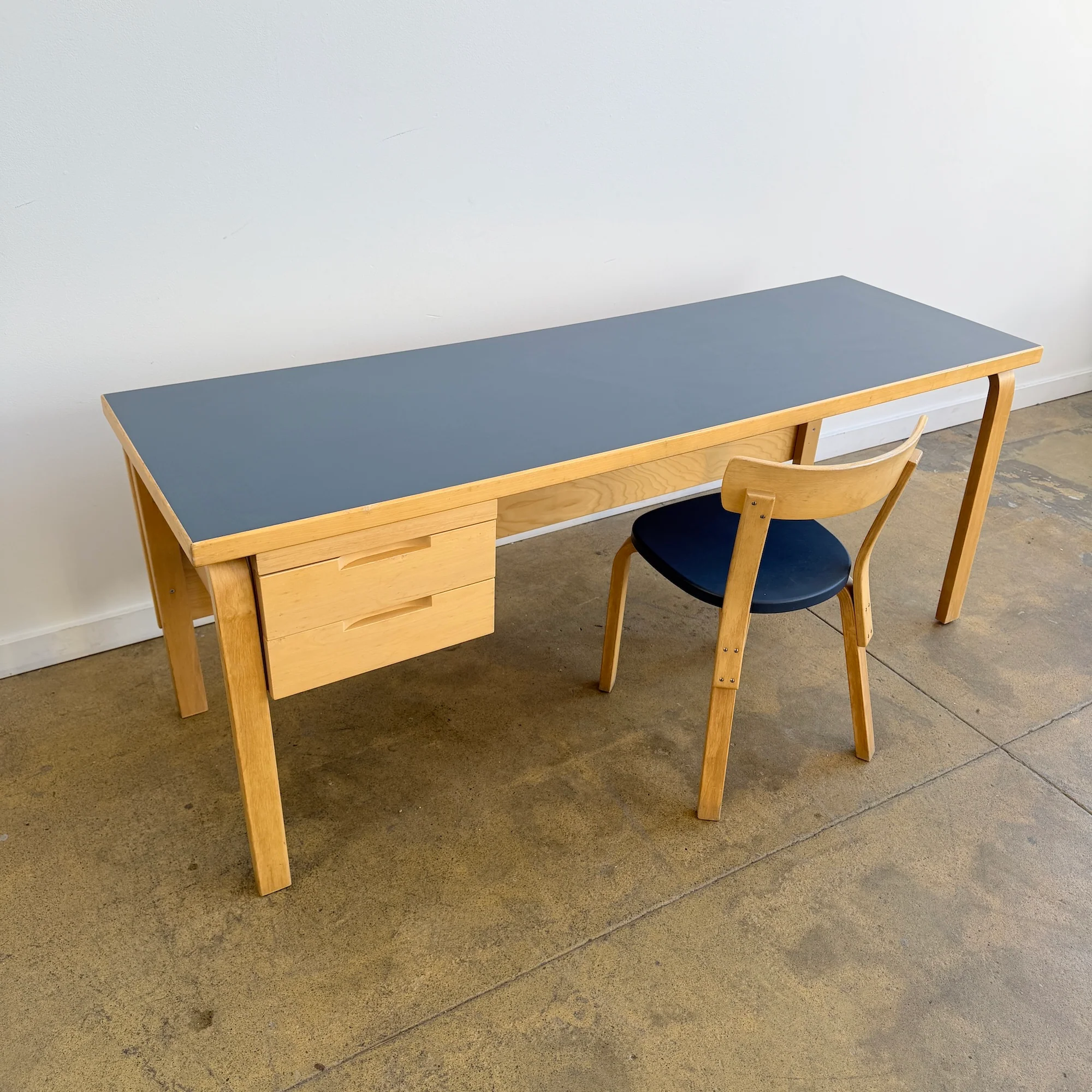 Rare! Alvar Aalto XL Birch Desk with Matching Chair - Image 2