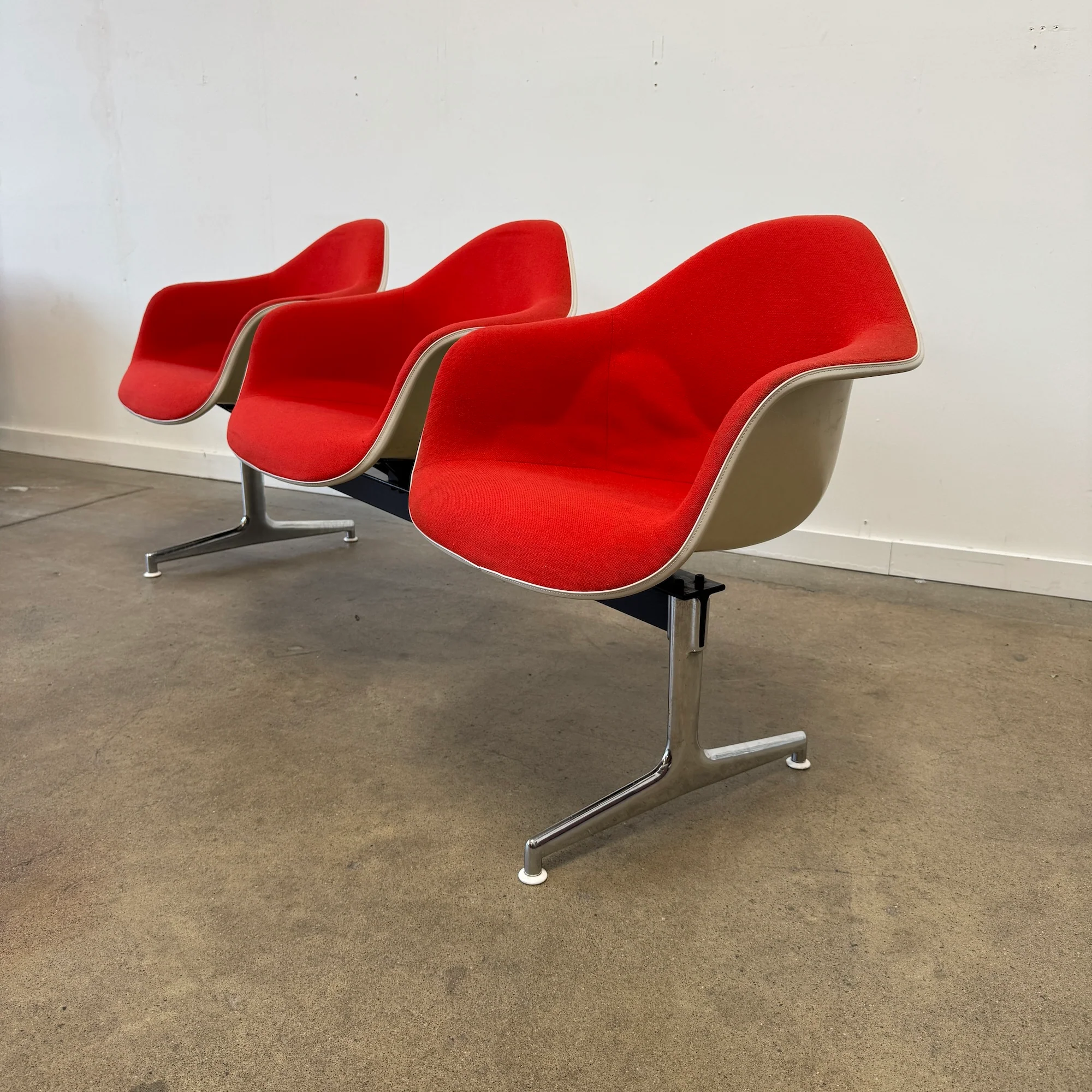 Rare! Eames Aluminum Tandem Armchair Bench by Vitra - Image 3