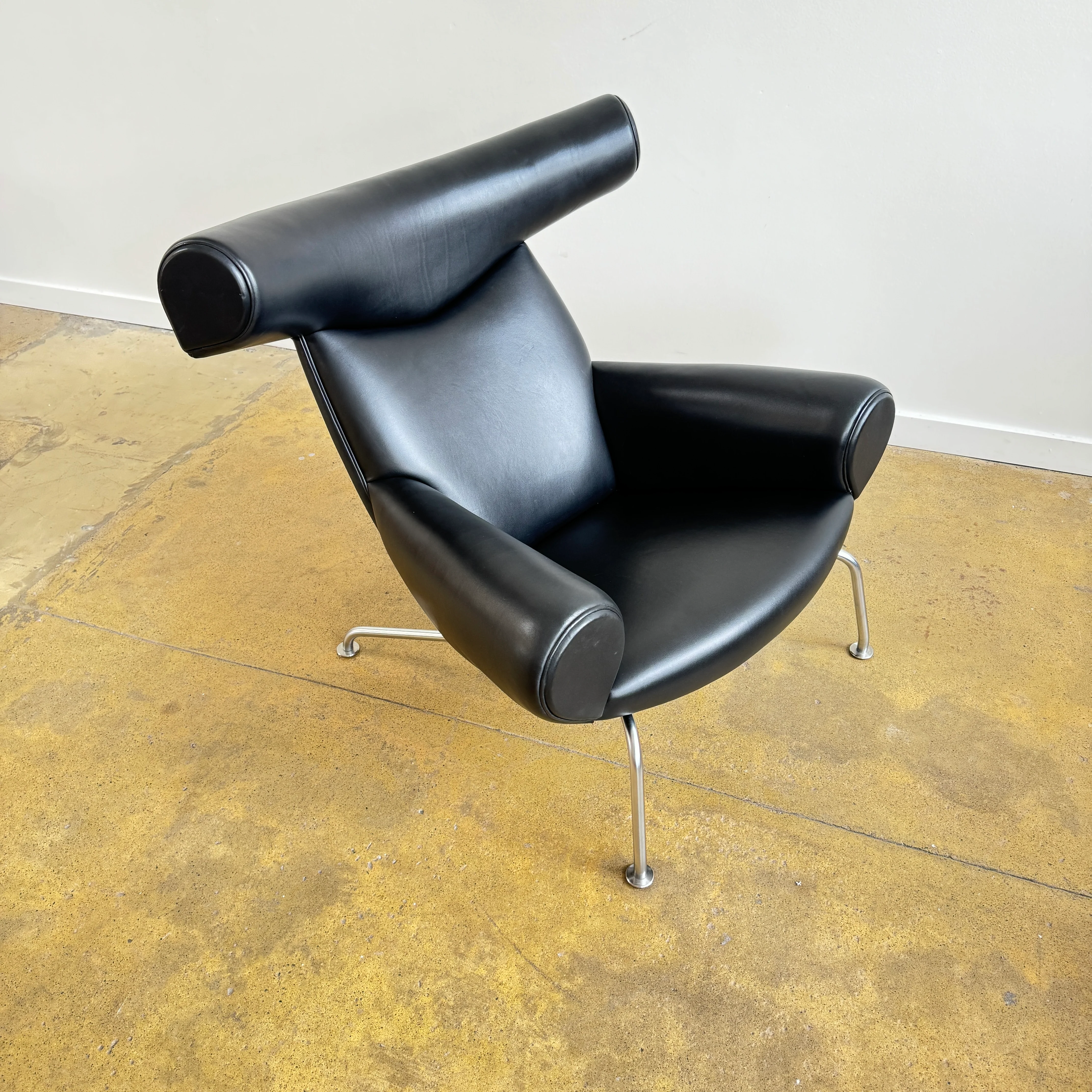 Rare! Hans Wegner Leather OX chair for Erik Jørgensen - Image 2