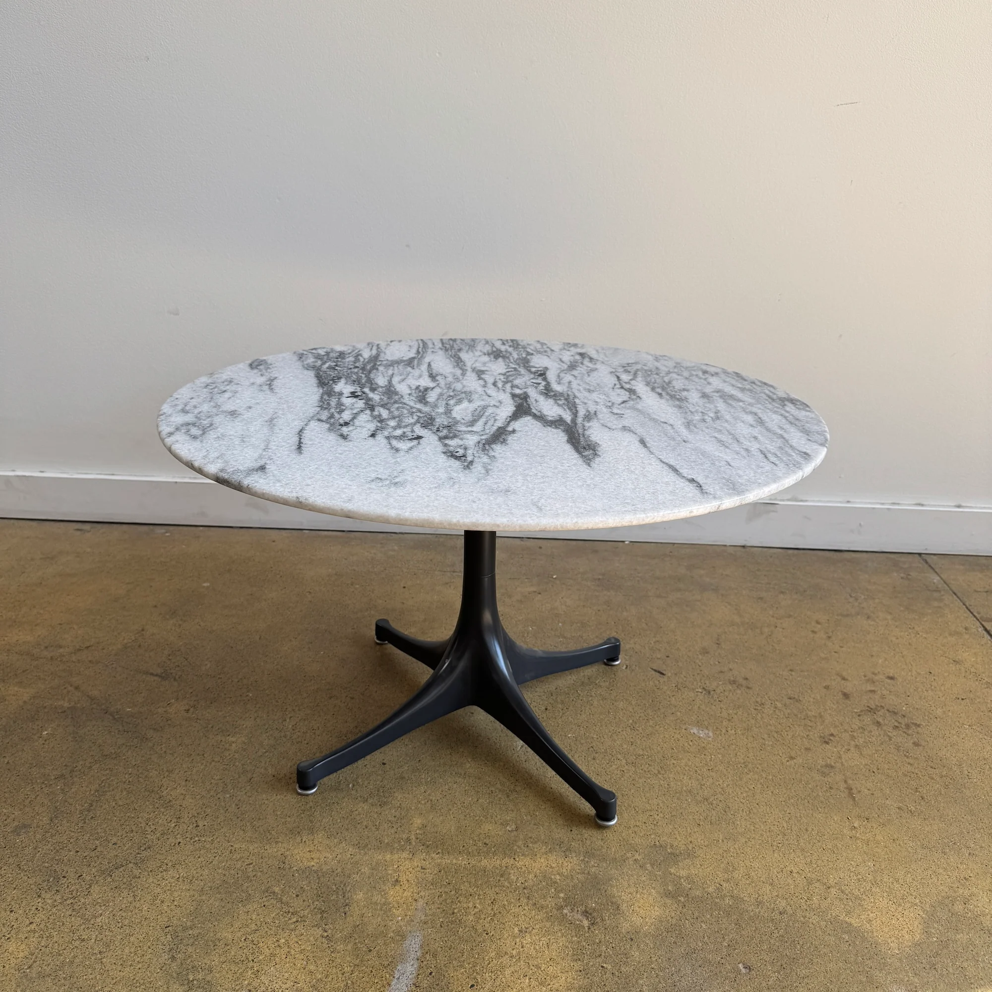 Rare! Herman Miller George Nelson Pedestal Marble Coffee Table