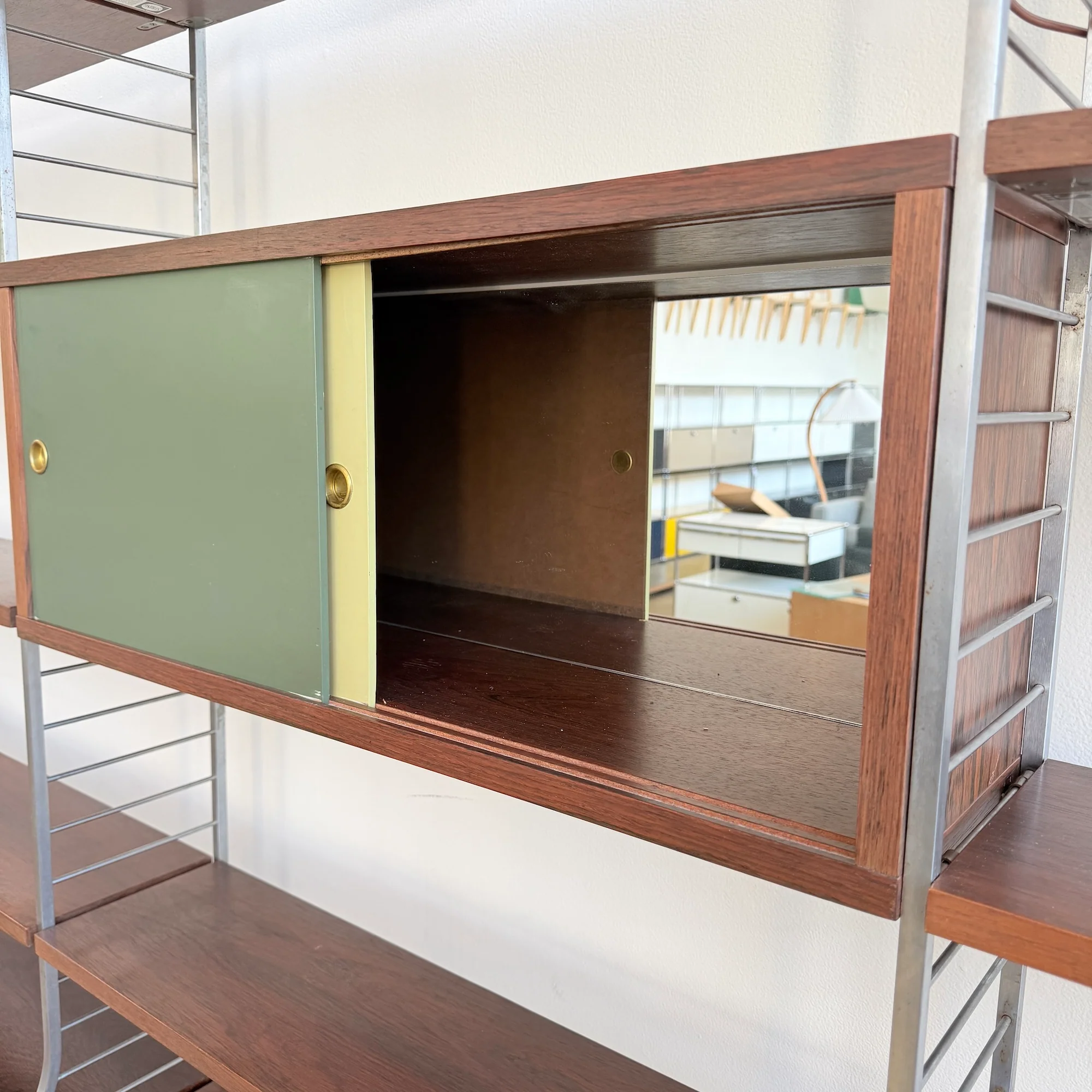 Rare! Nils Strinning & Kajsa Rosewood 3 Bay Shelving System 1960s - Image 10